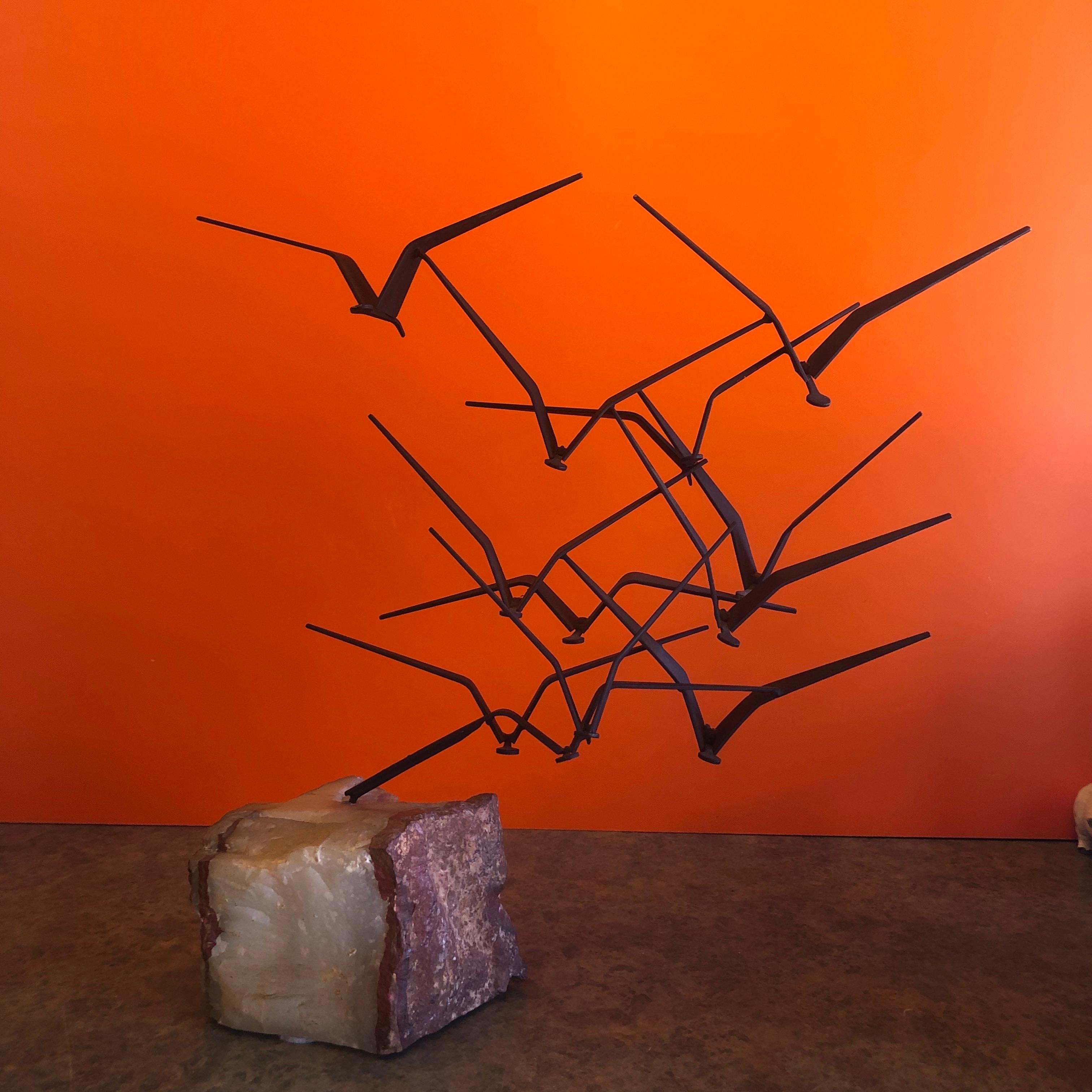 „Vogel im Flug“-Skulptur mit schwarzer Oberfläche von Curtis Jere für Artisan House im Zustand „Gut“ im Angebot in San Diego, CA