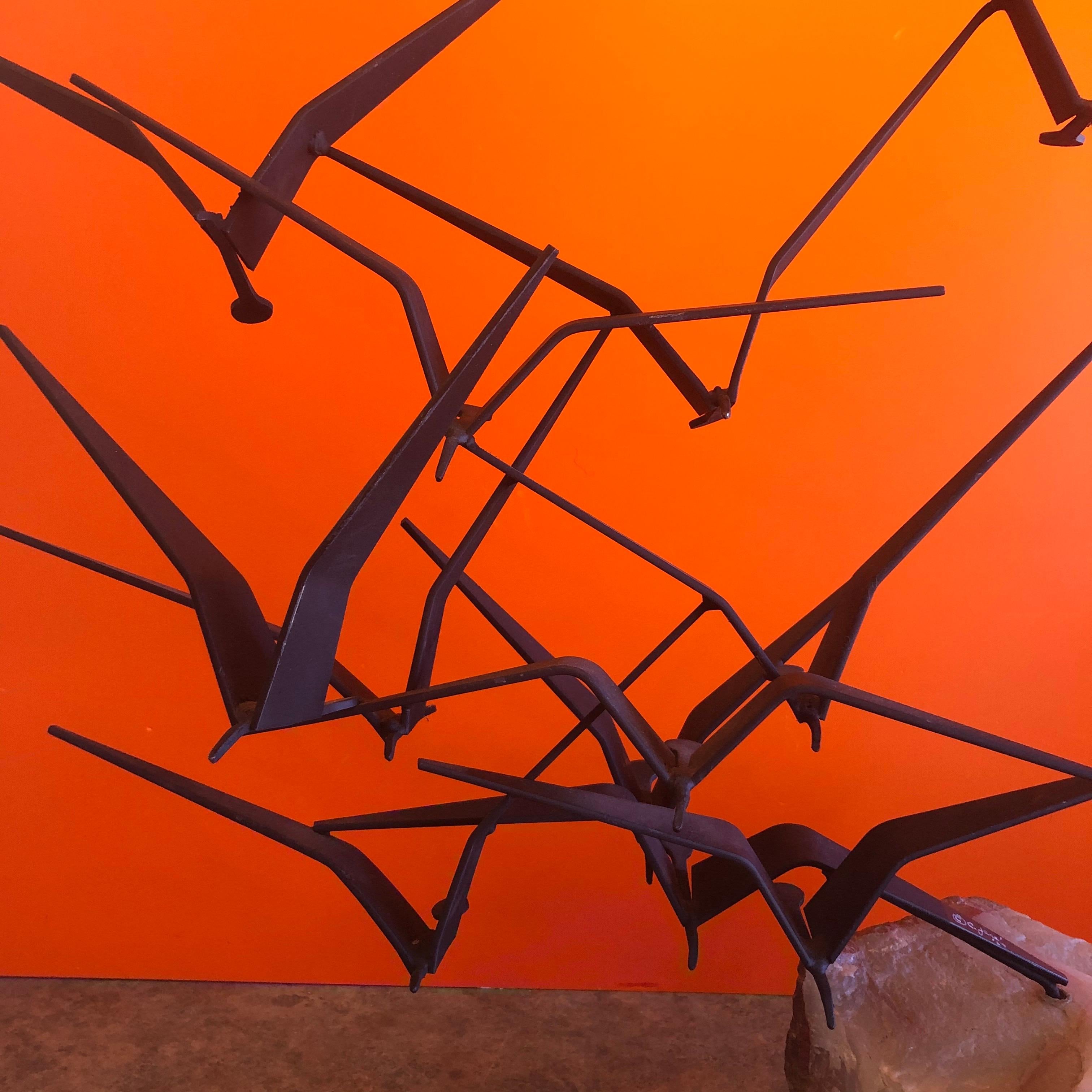 „Vogel im Flug“-Skulptur mit schwarzer Oberfläche von Curtis Jere für Artisan House im Angebot 2
