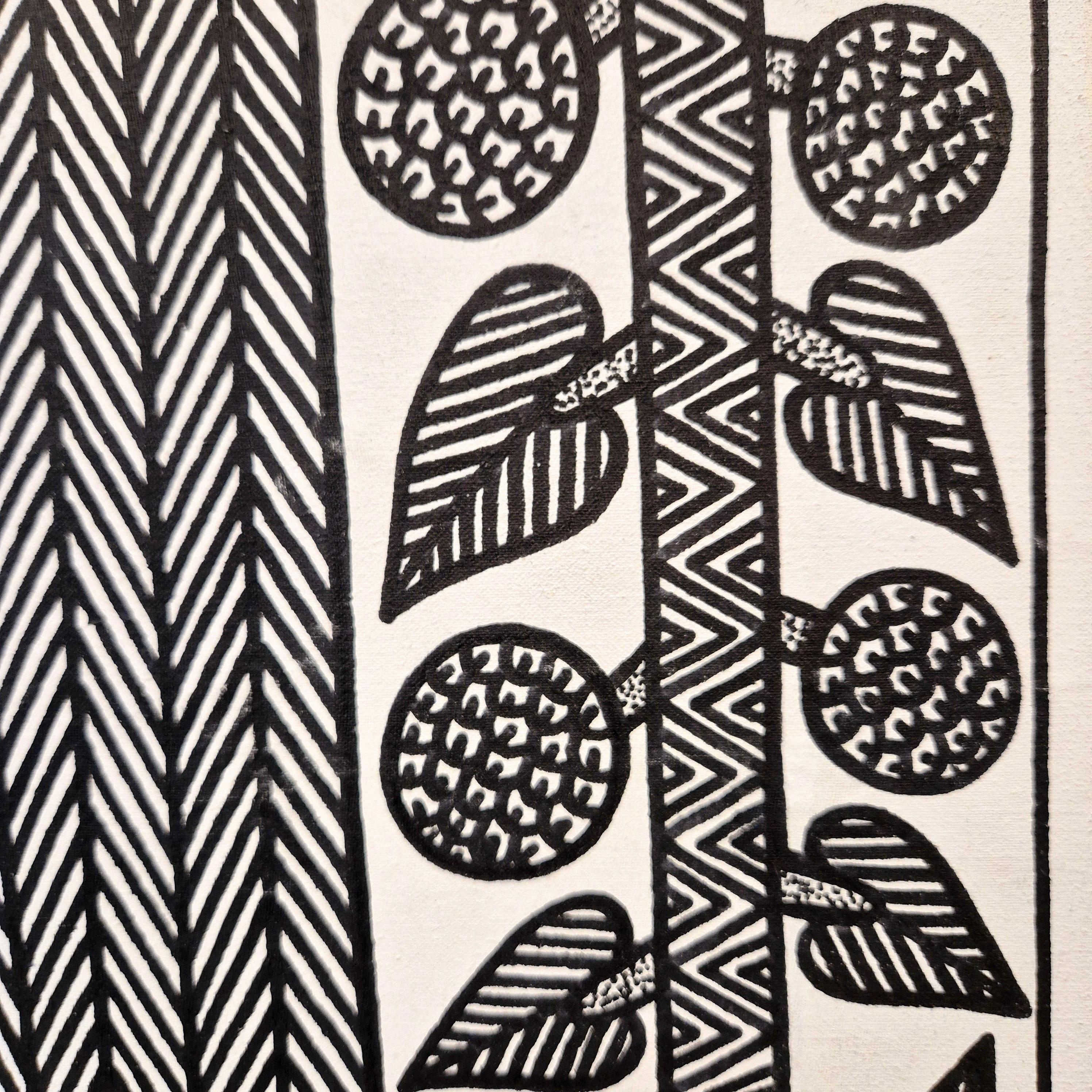 Contemporary Birds of paradise, John KAUAGE, Acrylic on canvas, Papua New Guinea, 2013 For Sale