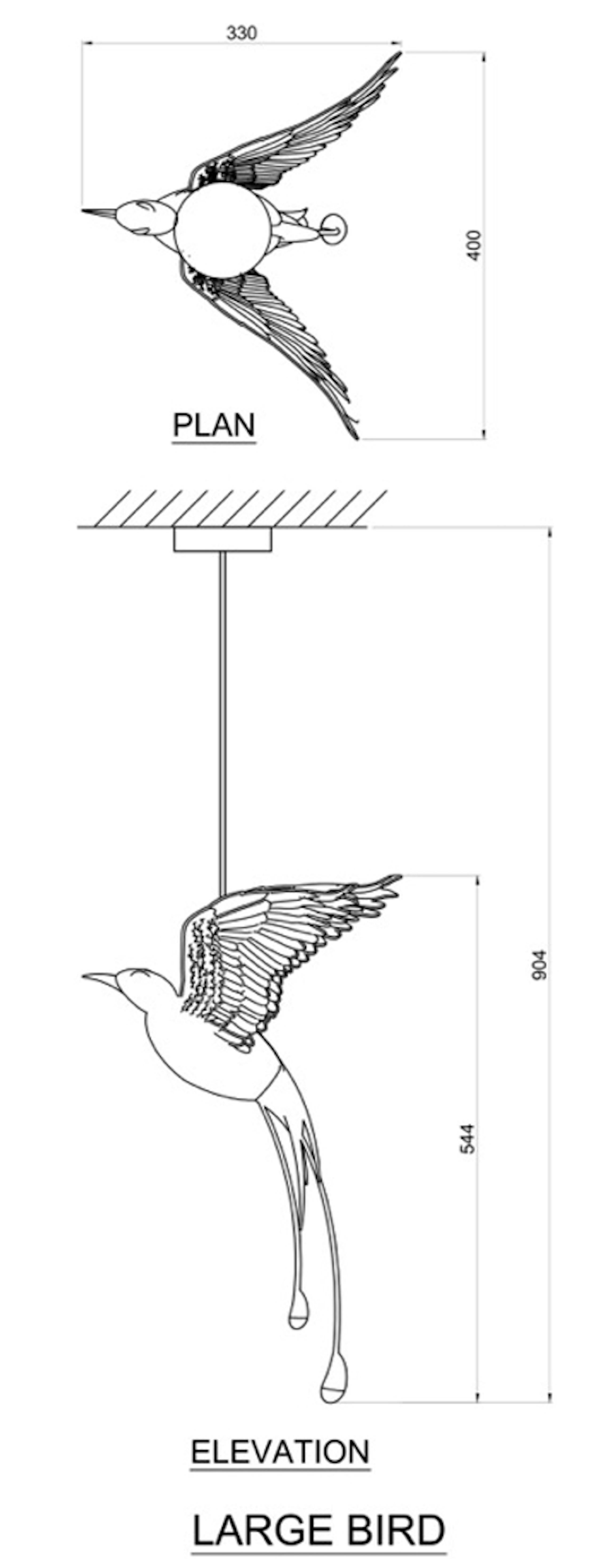Lampada a sospensione Birds of Paradise grande In condizioni Nuovo in vendita a Noida, IN