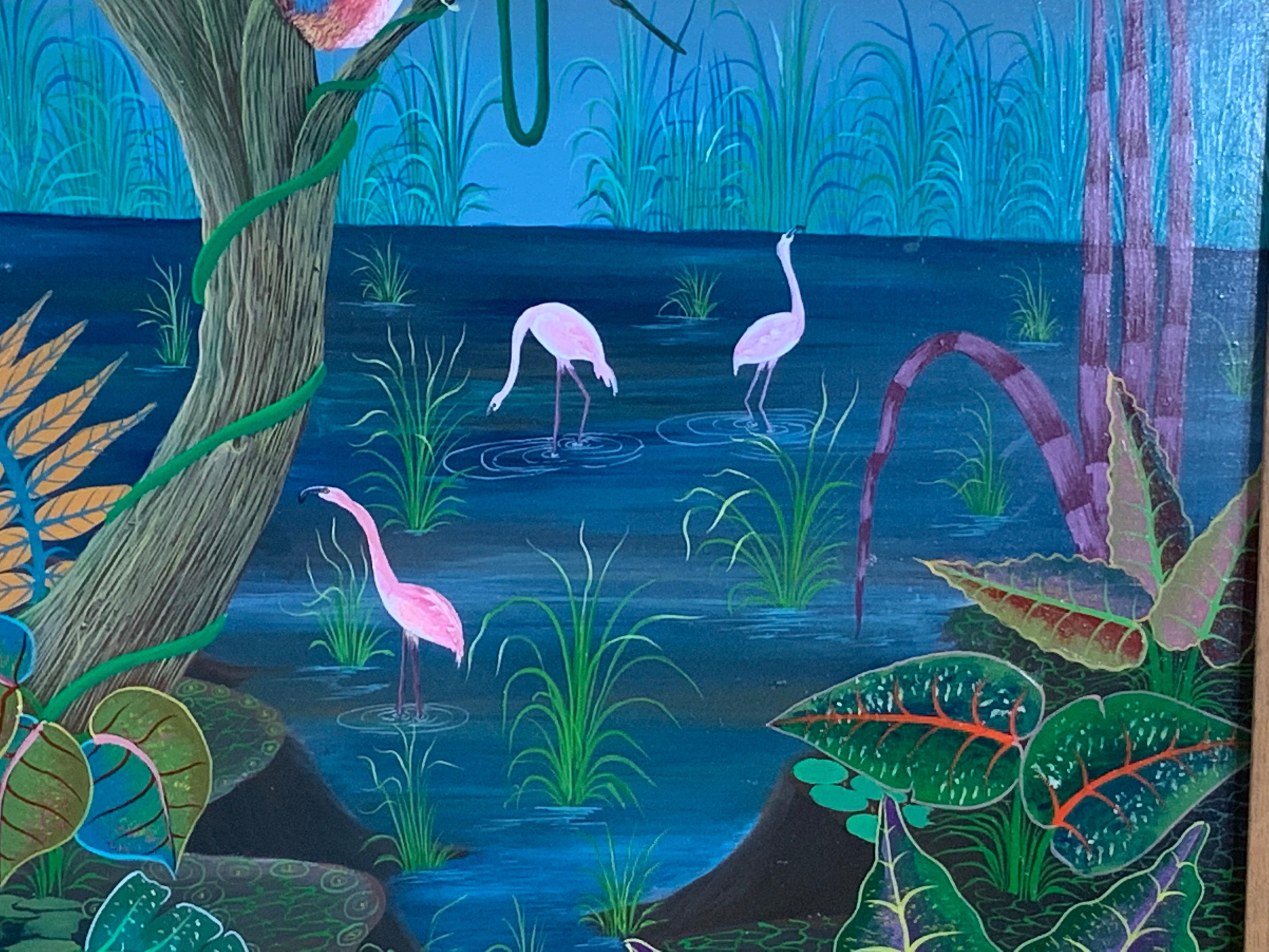 Birds over Paradise Oil Painting 2