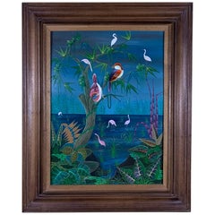 Birds over Paradise Oil Painting