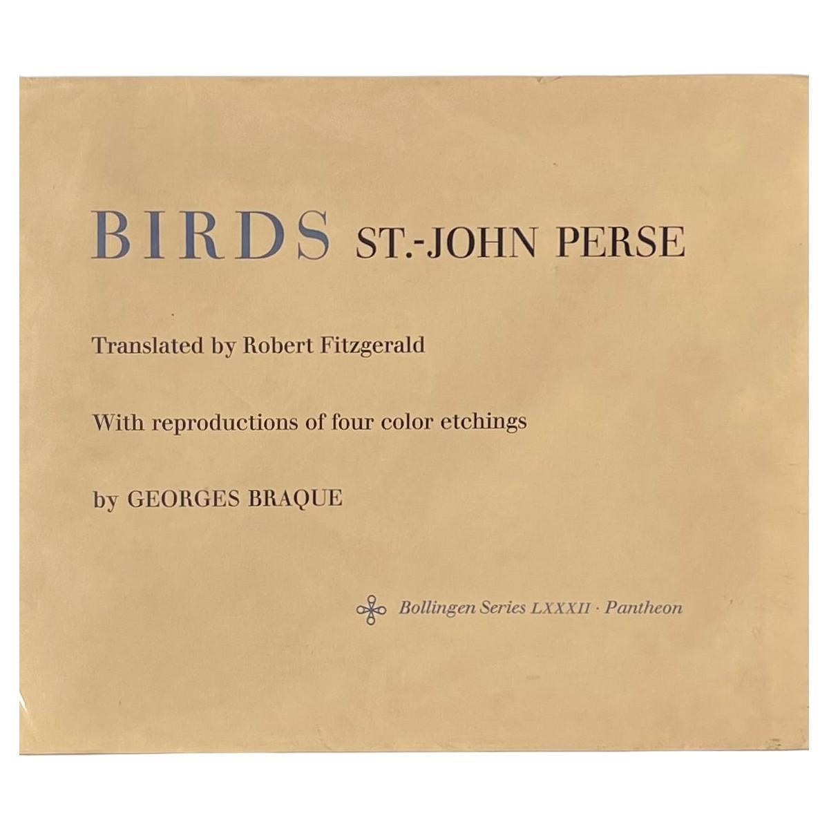 Birds St. John Perse with Four Etchings by George Braque 1st US edition 1966 For Sale