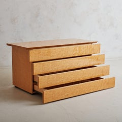 Birdseye Maple Chest of Drawers by Saporiti Italia, Italy 1970s