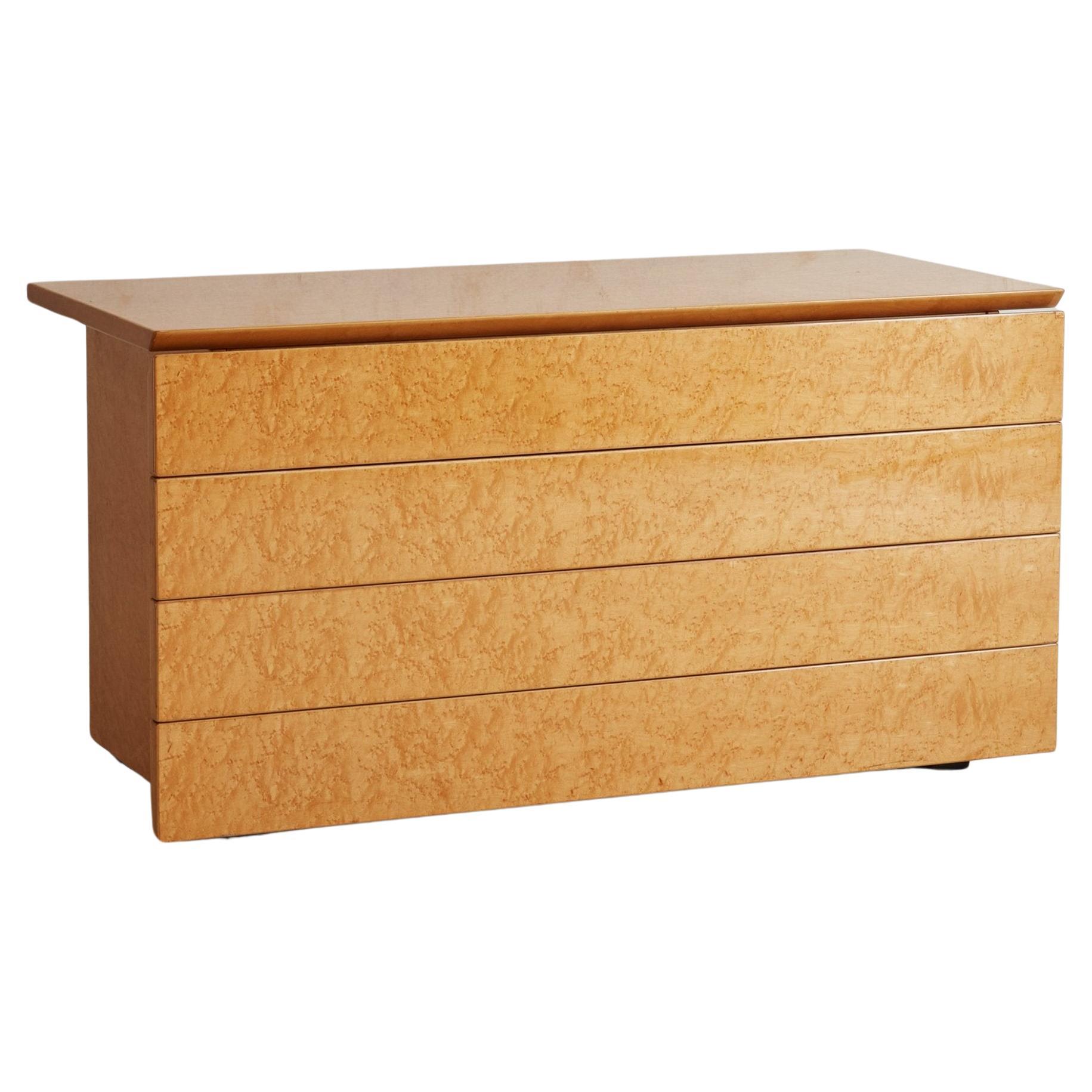 Birdseye Maple Chest of Drawers by Saporiti Italia, Italy 1970s