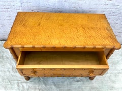 Birdseye Maple Faux Bamboo Commode