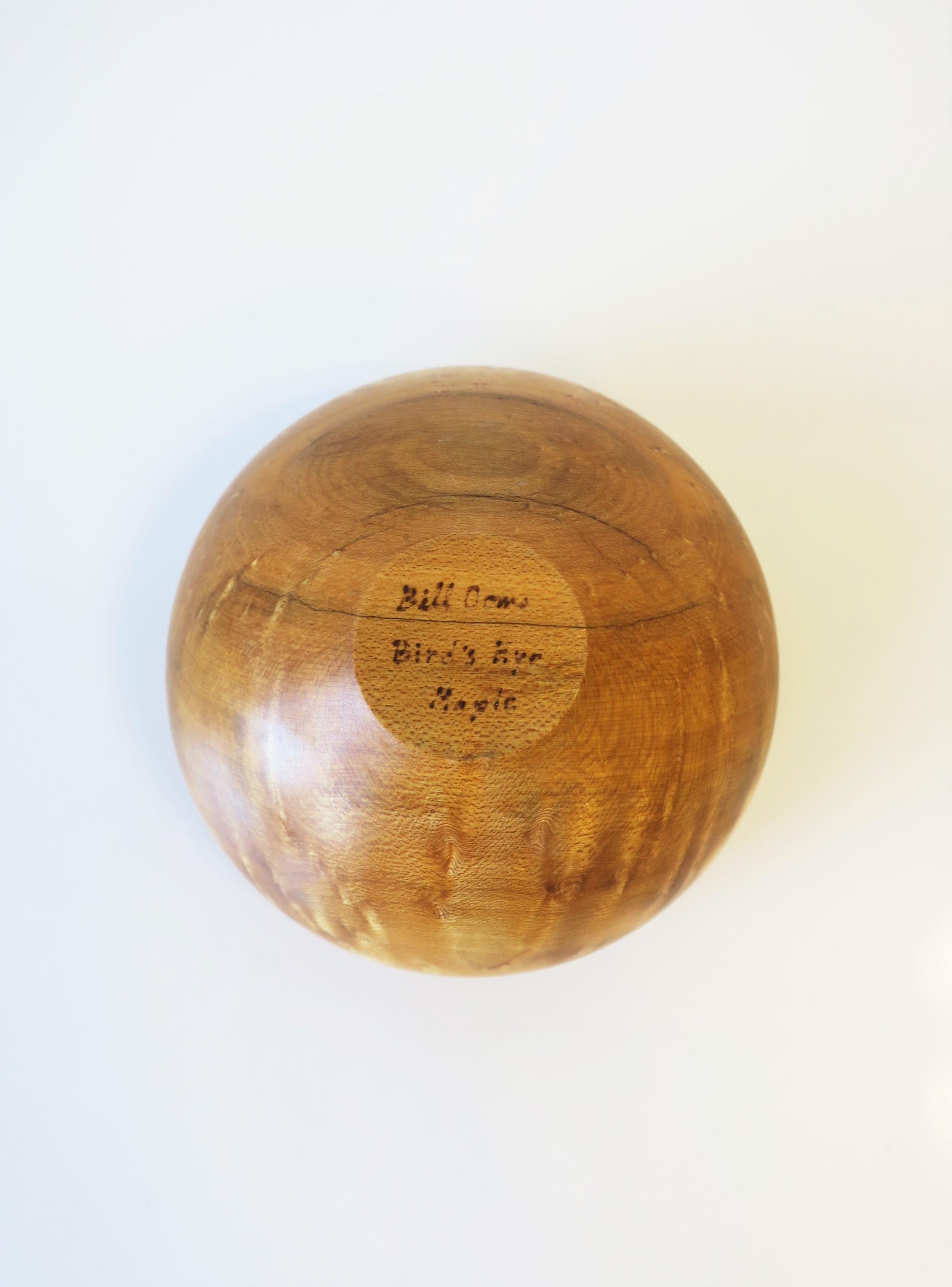 Studio Natural Birdseye Maple Wood Urn Vase Signed 6