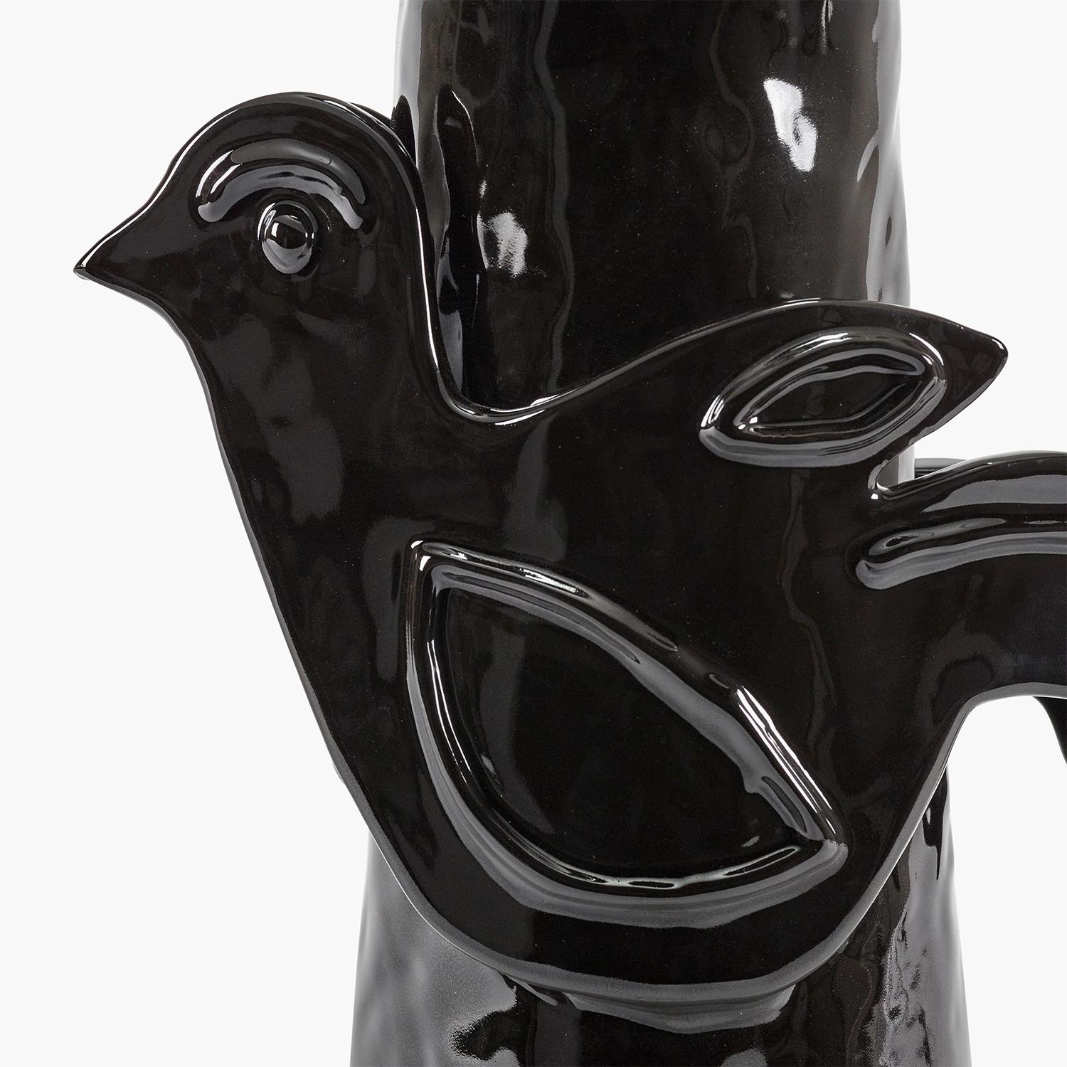 XXIe siècle et contemporain Lampe de table noire oiseau en vente