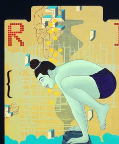 Risk The Time, Acrylic on Canvas by Contemporary Indian Artist "In Stock"