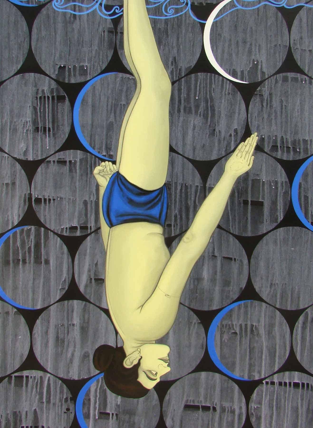 Ohne Titel, Acryl auf Leinwand von zeitgenössischem indischen Künstler „In Stock“ – Painting von Birendra Pani