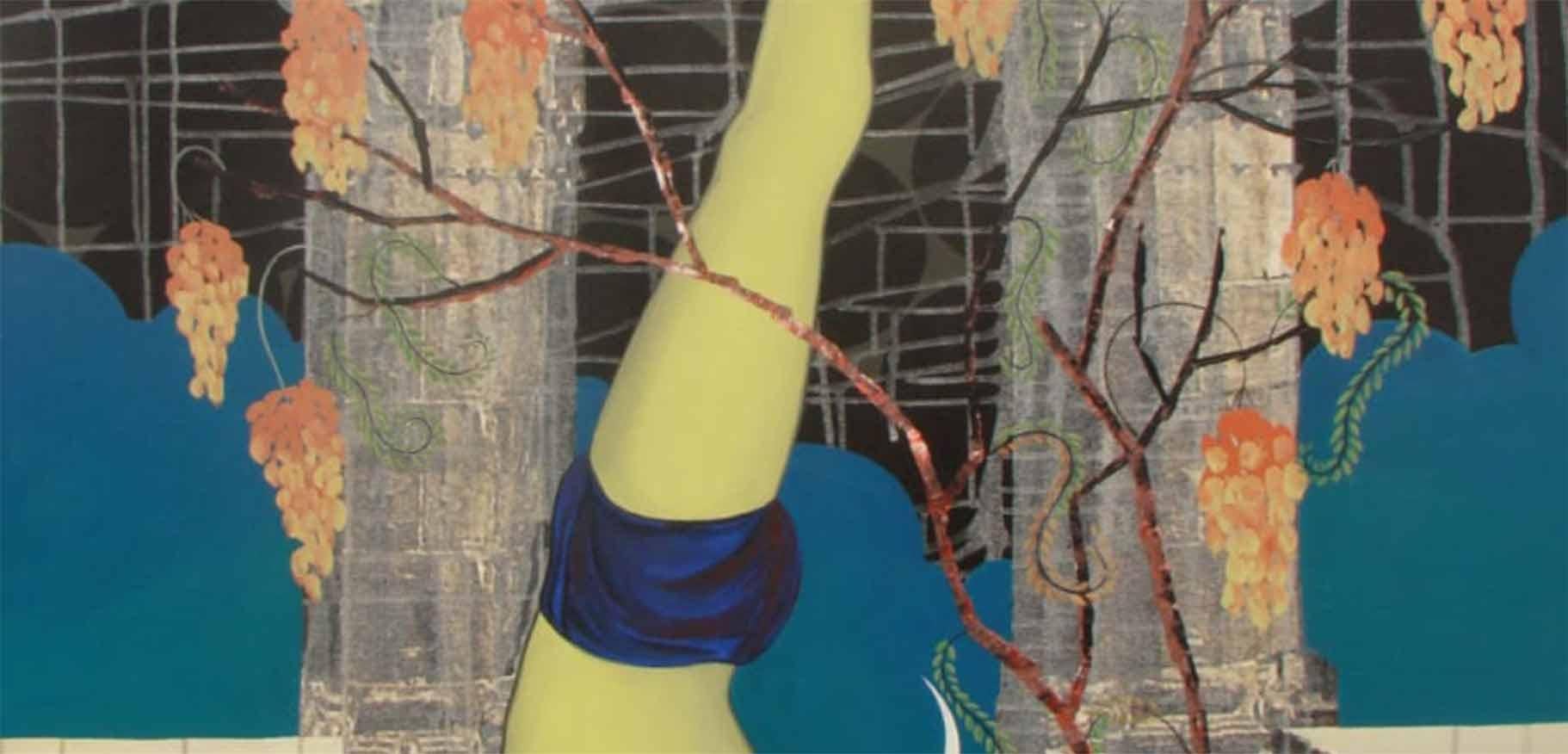 Birendra Pani  - Ragas Vespertinas - 66 x 42 pulgadas (tamaño sin enmarcar)
Acrílico sobre lienzo
** Envío gratuito
** Se entregará en forma de rollo
  Si quieres la obra lista para entregar, ponte en contacto con la galería para calcular los