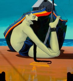 Re Vision, Acrylic on Canvas by Contemporary Indian Artist "In Stock"