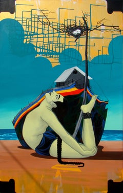 Re Vision, Acrylic on Canvas by Contemporary Indian Artist "In Stock"