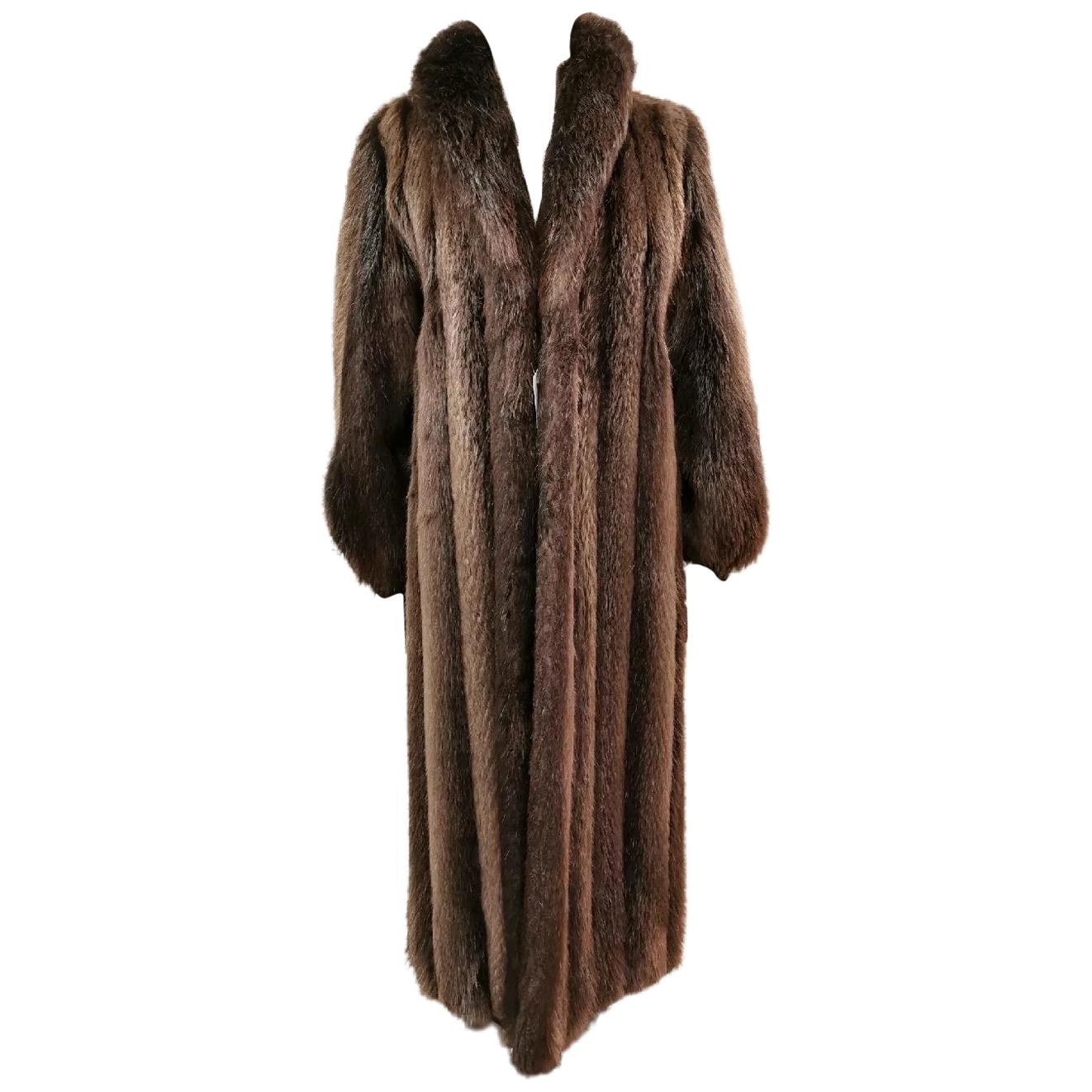 Brand new Birger christensen beaver fur coat size 14 For Sale