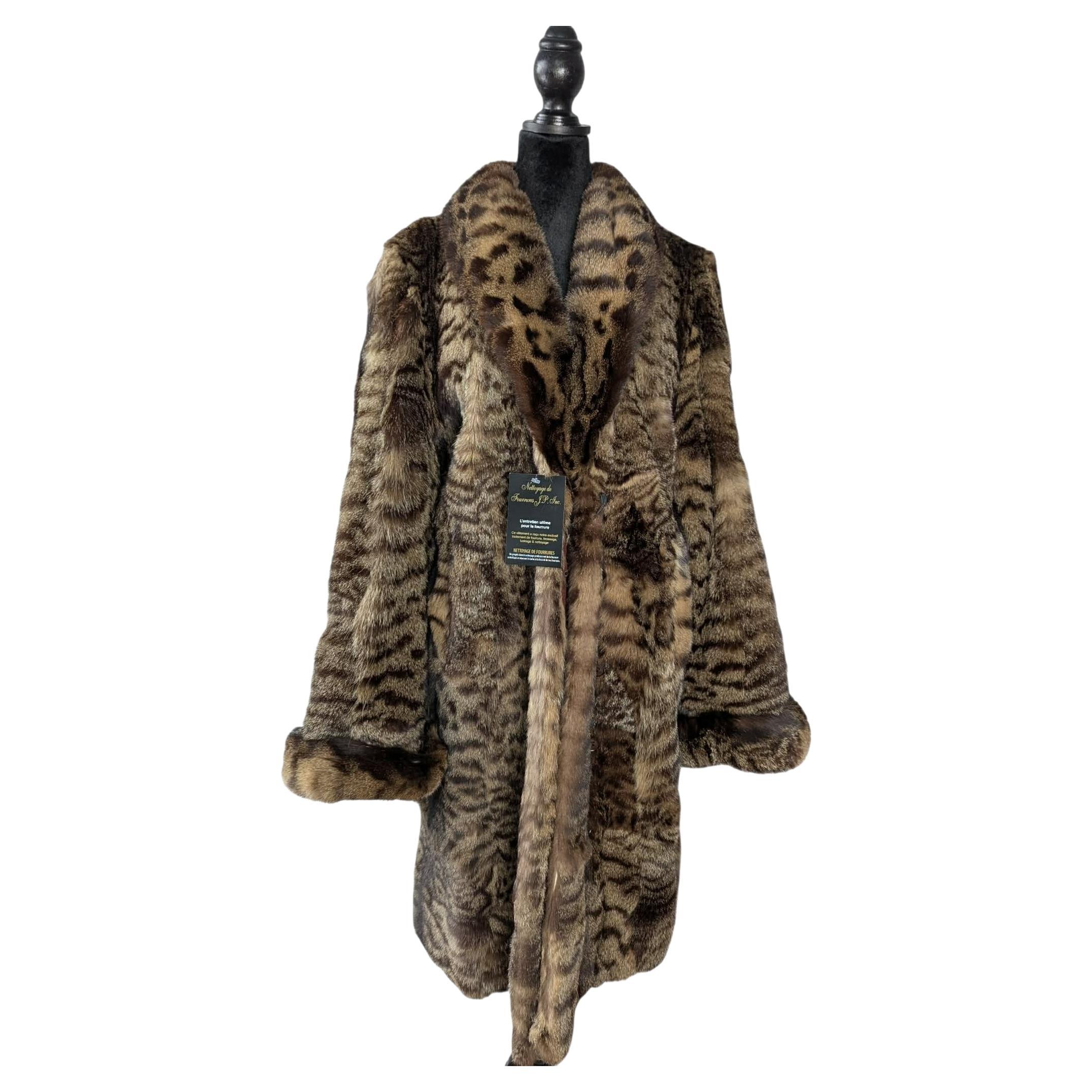 Birger Christensen European wild cat fur coat size For Sale
