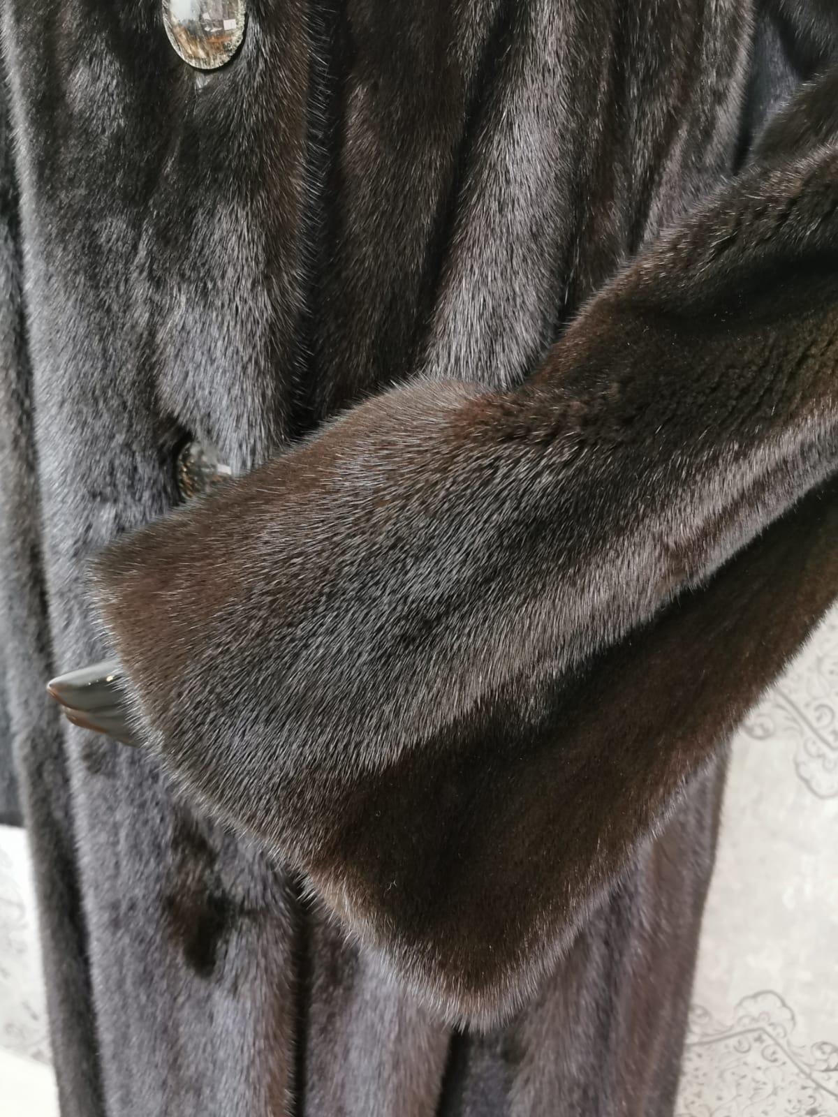 Pre-owned Birger Christensen Ranch Female Mink Fur Trench Coat (Size 14-M/L) 5