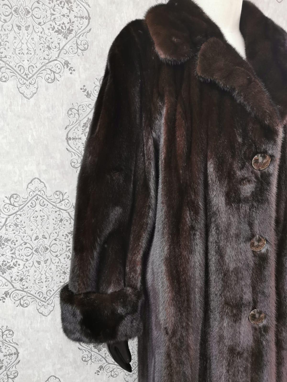 Pre-owned Birger Christensen Ranch Female Mink Fur Trench Coat (Size 14-M/L) 3