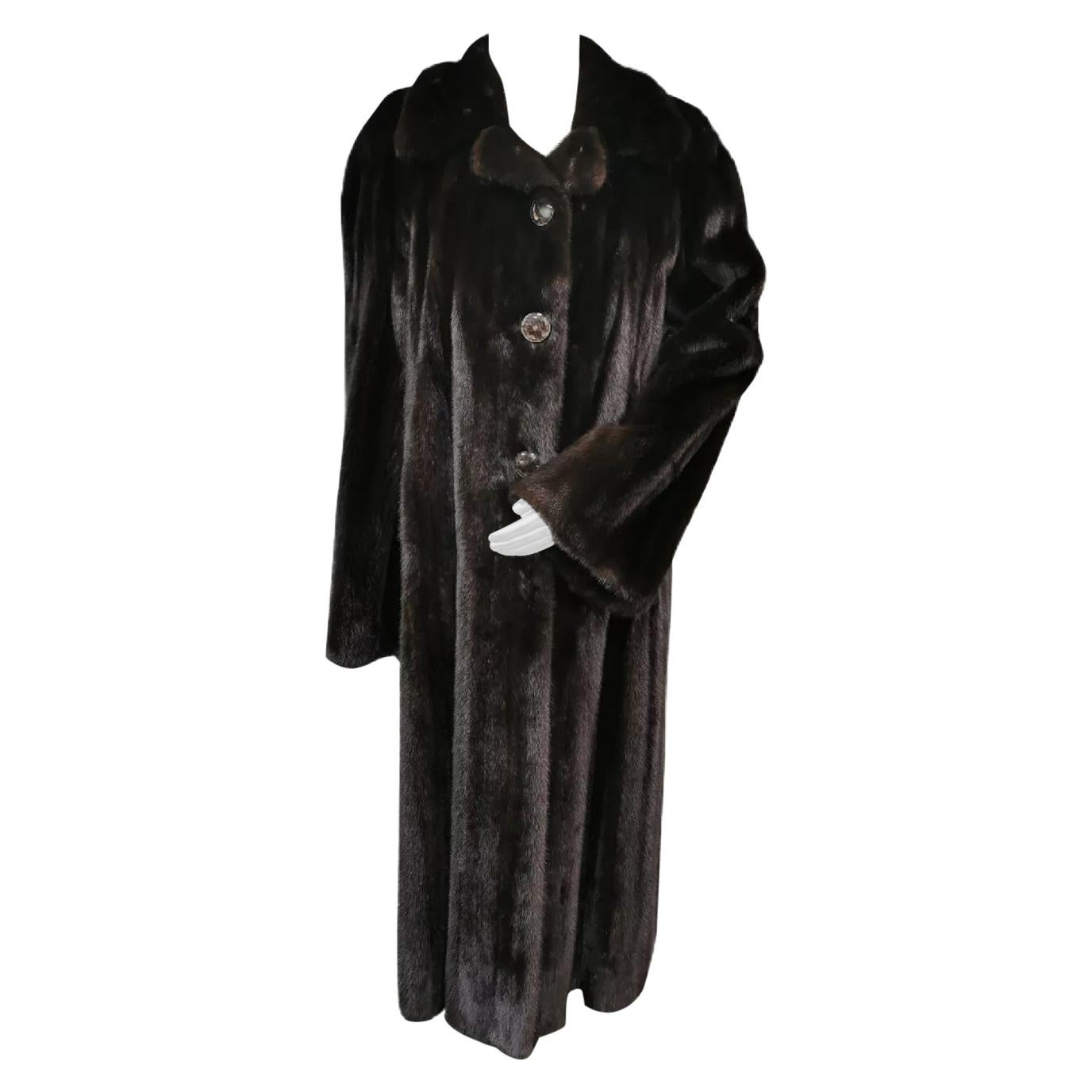 Pre-owned Birger Christensen Ranch Female Mink Fur Trench Coat (Size 14-M/L)