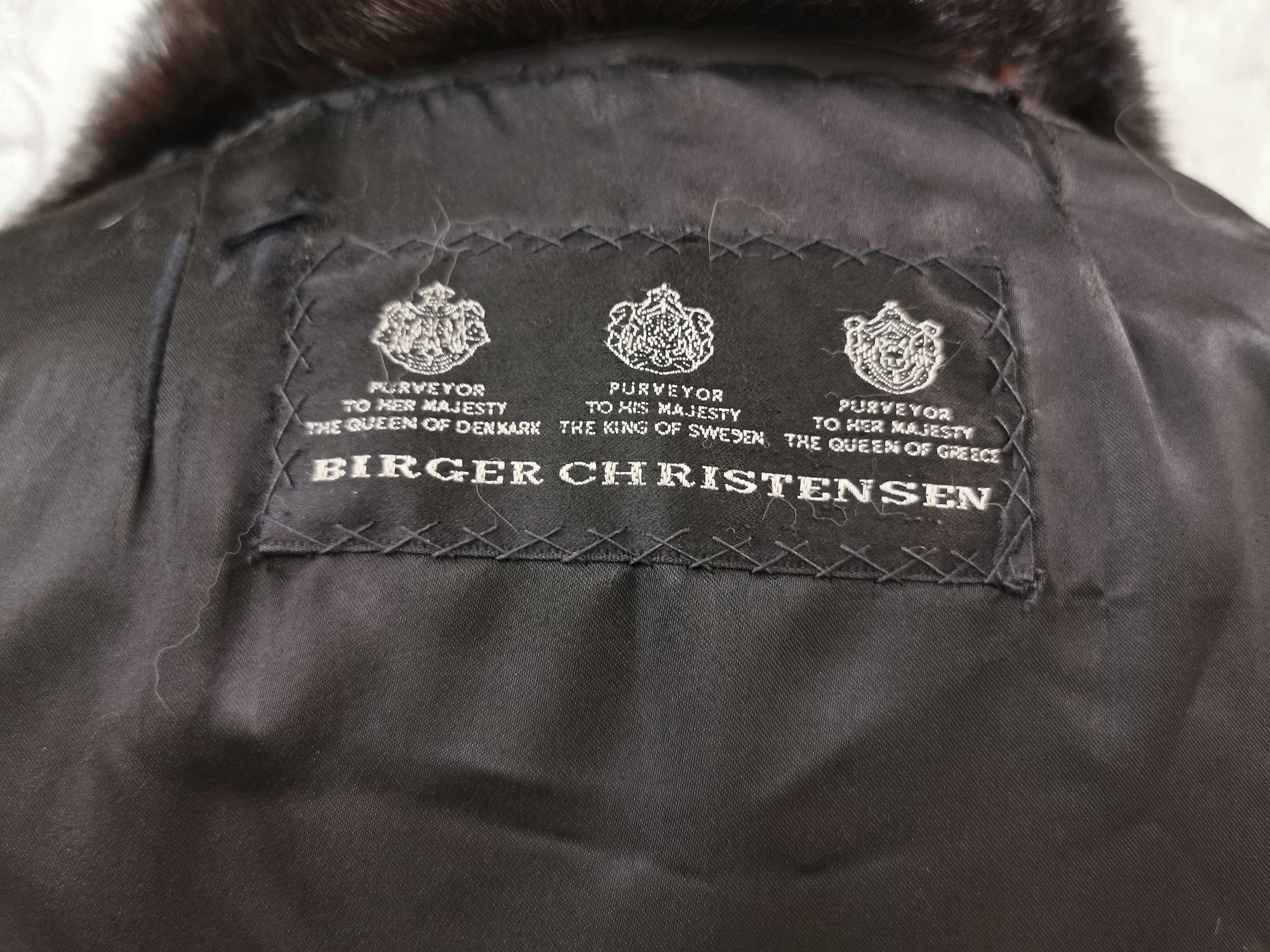 Women's Birger christensen mink fur coat size 10 For Sale