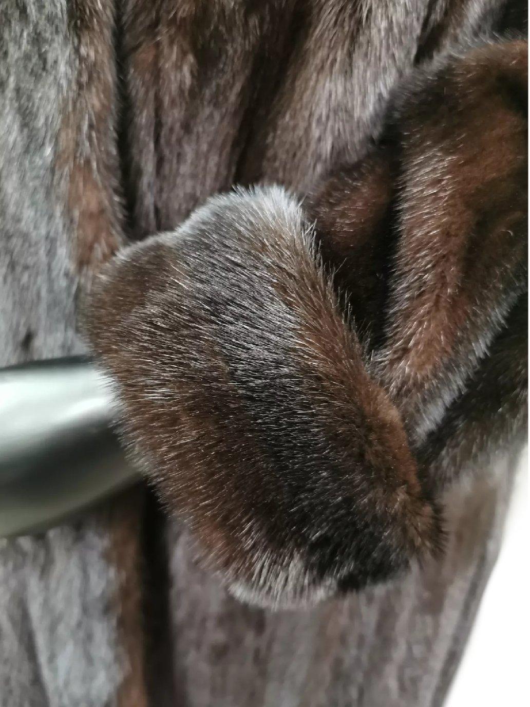 Black Birger christensen ranch mink fur coat size 8