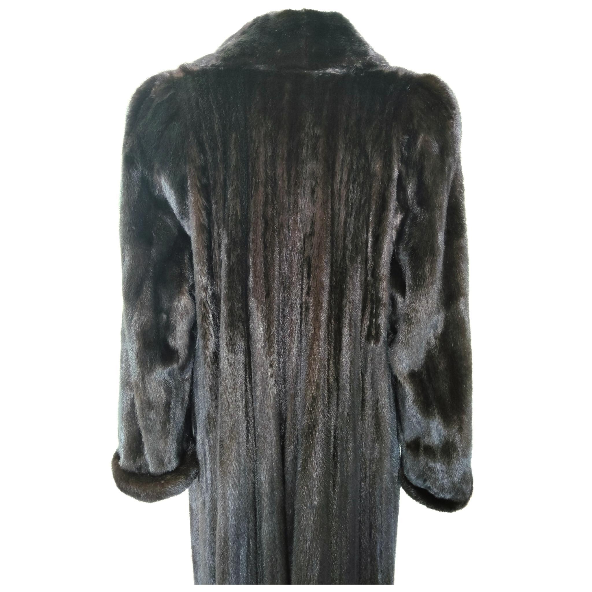 Birger Christensen Ranch Female Mink Fur Trench Coat (Size 14-16 M/L) For Sale 14