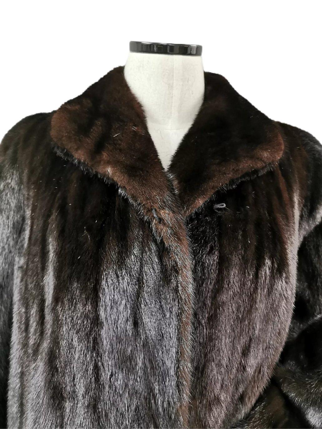 Donna Birger Christensen cappotto in pelliccia di visone del ranch taglia 8 in vendita