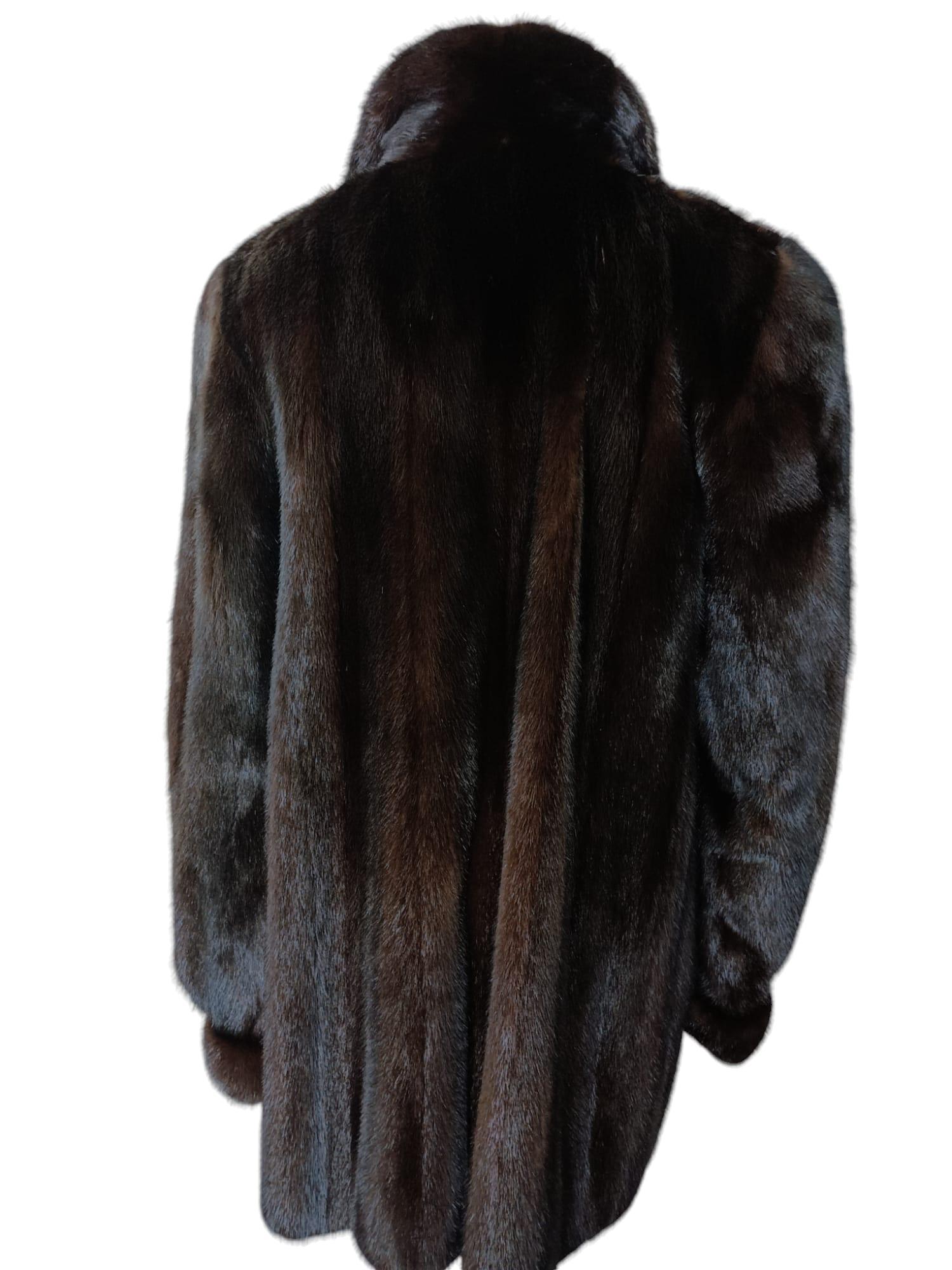 Birger Christensen Ranch Mink Fur Stroller Coat (Size 14-16 M/L) For Sale 5