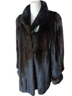 Birger Christensen Ranch Mink Fur Stroller Coat (Size 14-16 M/L)