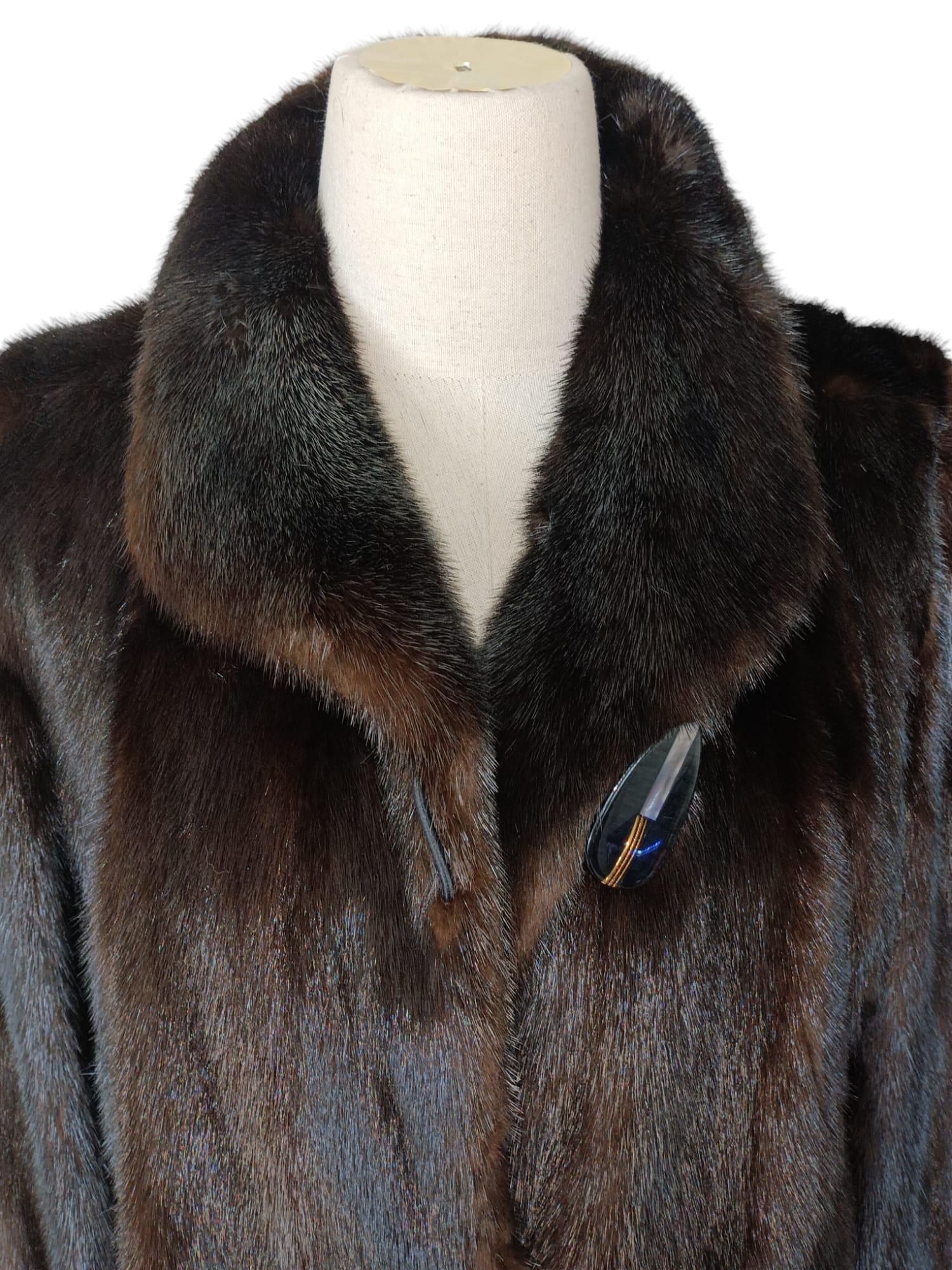 Women's Birger Christensen Ranch Mink Fur Stroller Coat (Size 14-16 M/L) For Sale