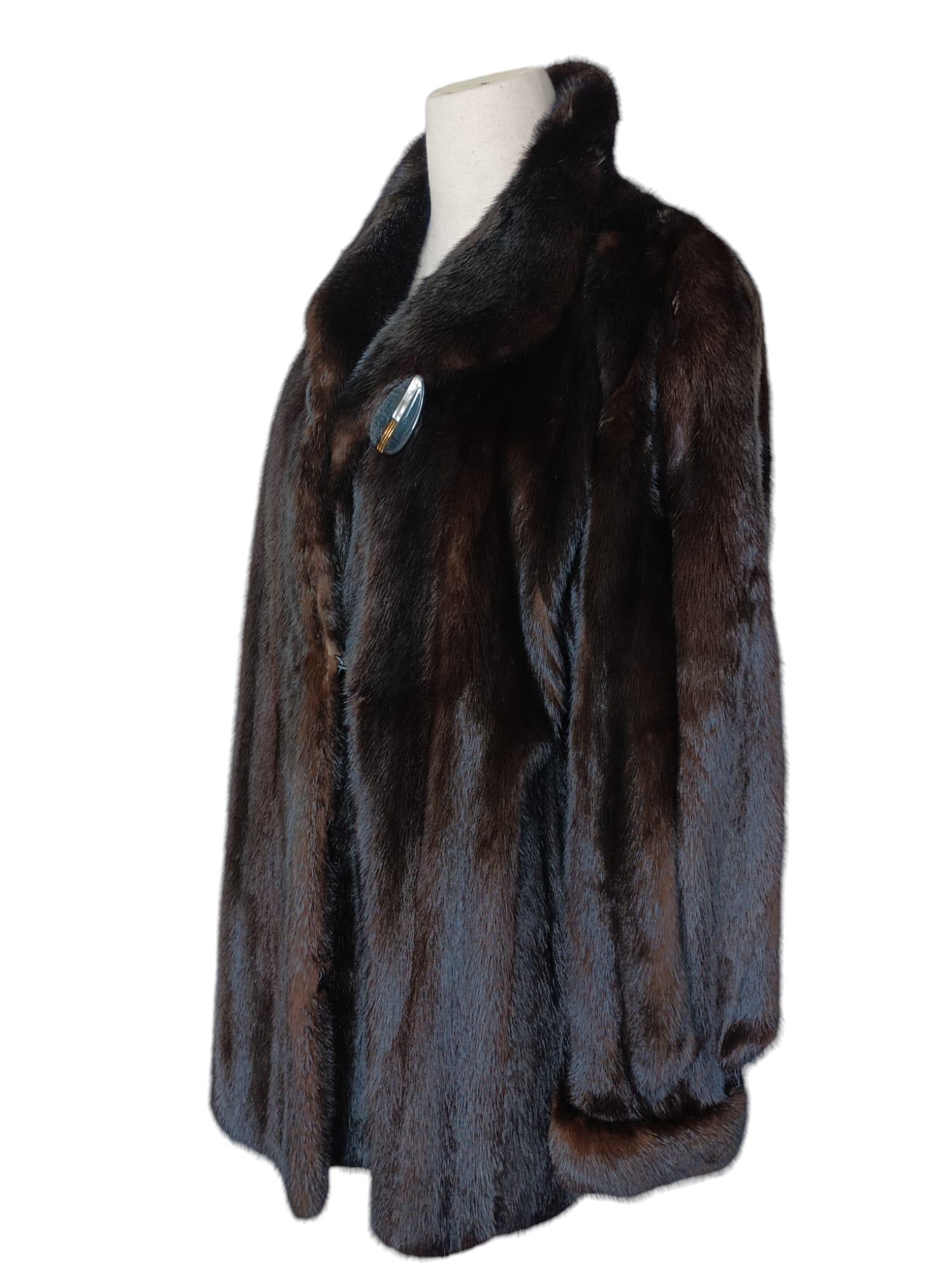 Birger Christensen Ranch Mink Fur Stroller Coat (Size 14-16 M/L) For Sale 1
