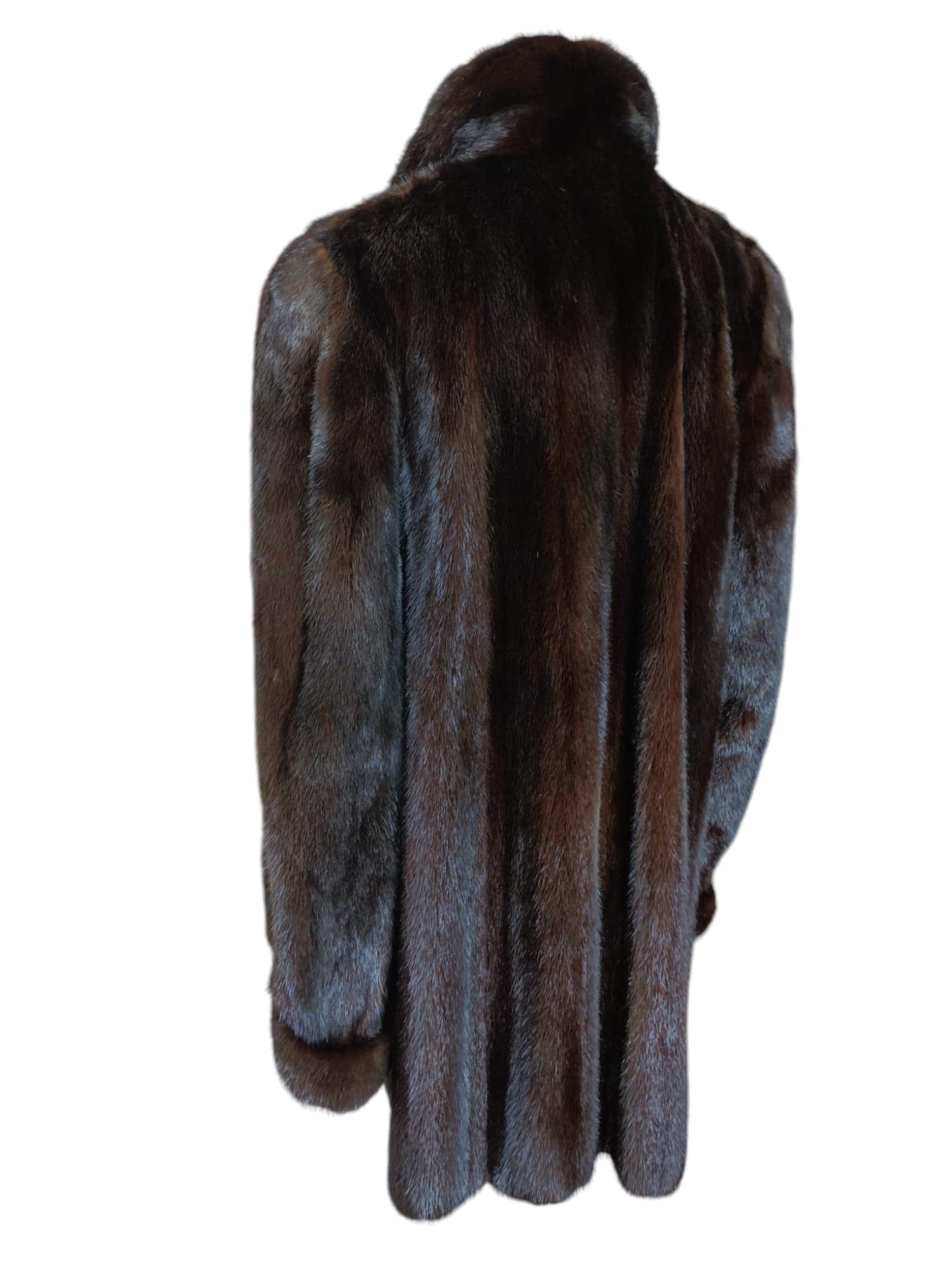 Birger Christensen Ranch Mink Fur Stroller Coat (Size 14-16 M/L) For Sale 2