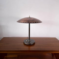 Birger Dahl Sonnico Messing-Tischlampe, Norwegen, 1950er Jahre