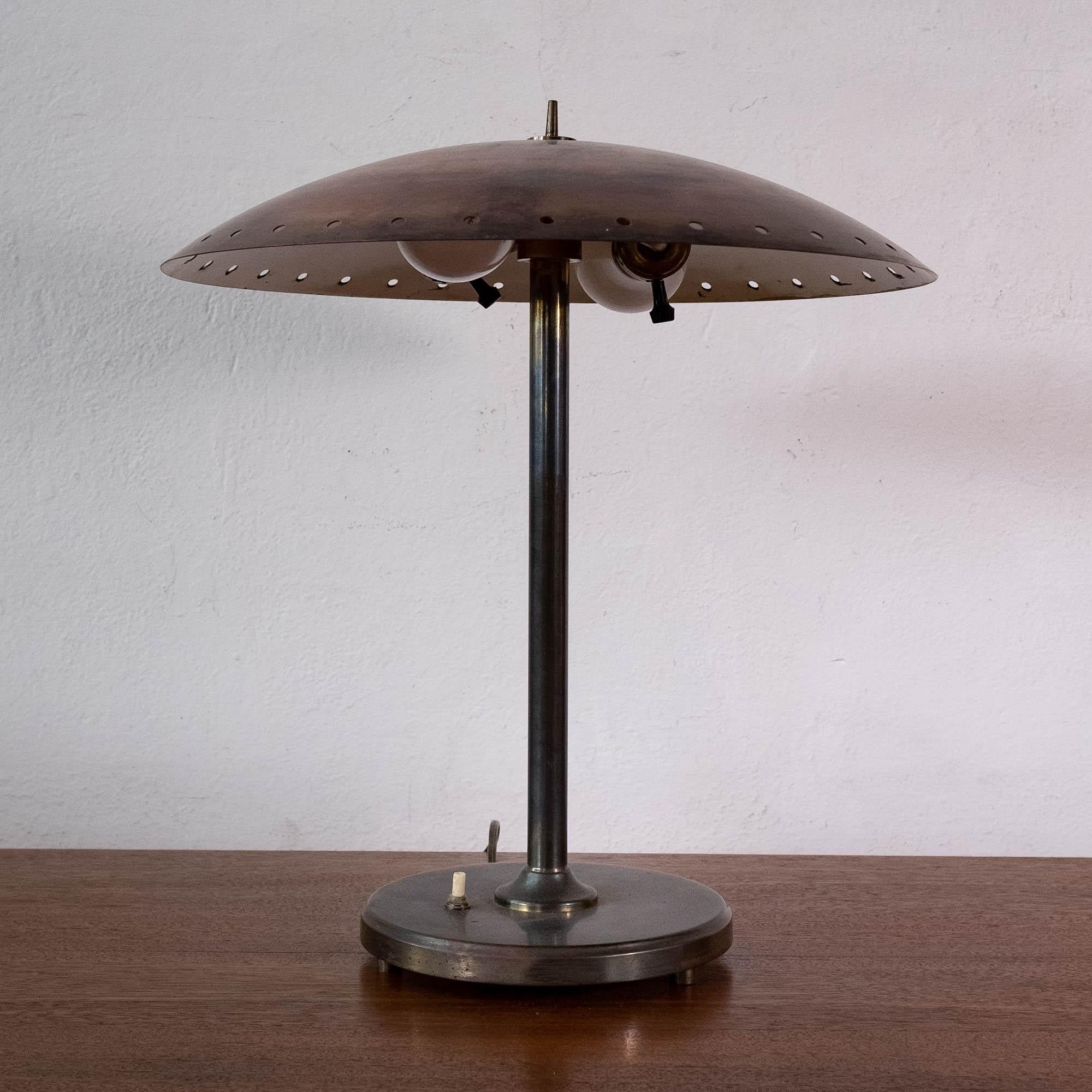 Norwegian Birger Dahl Sonnico Brass Table Lamp, Norway, 1950s