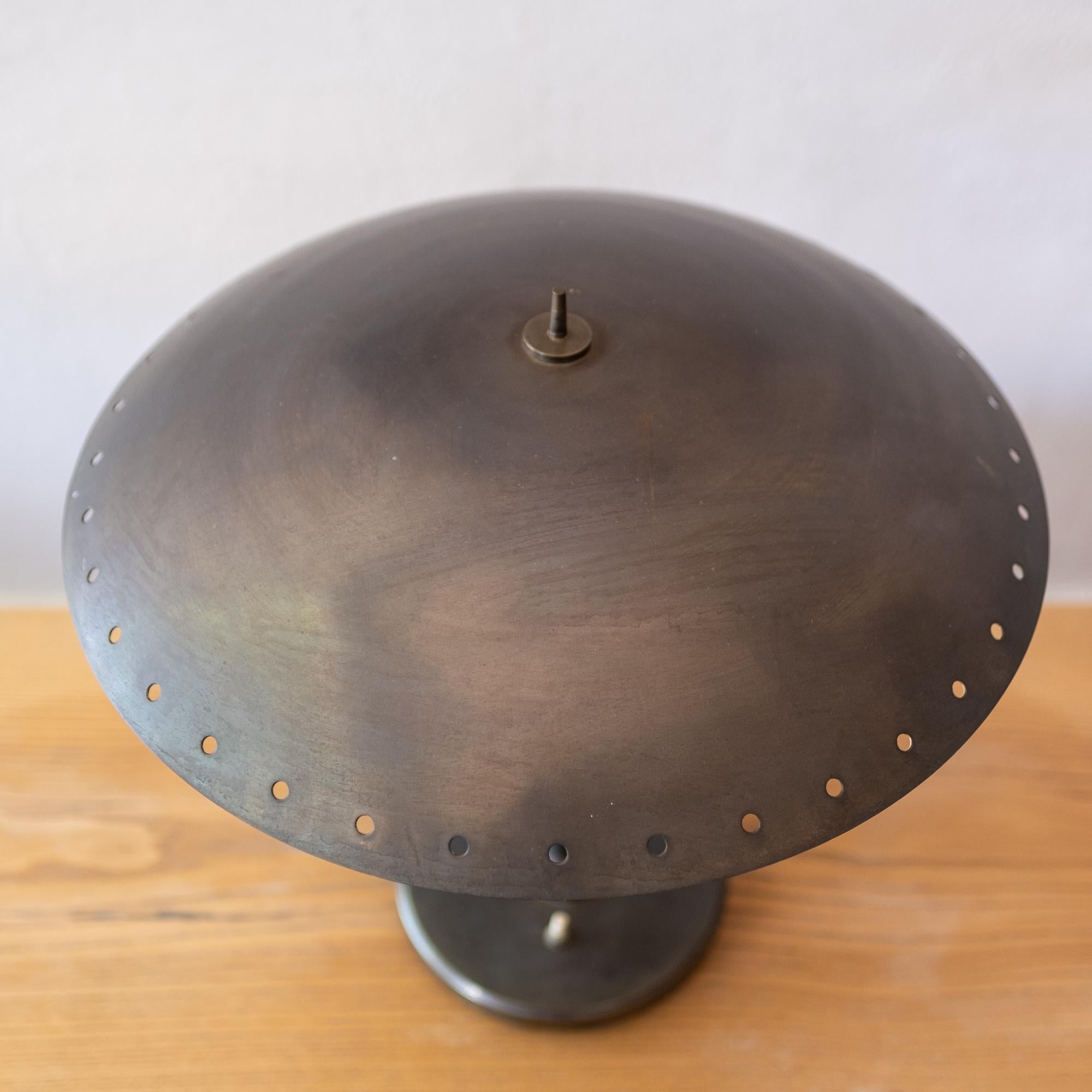 Birger Dahl Sonnico Brass Table Lamp, Norway, 1950s In Good Condition In San Diego, CA