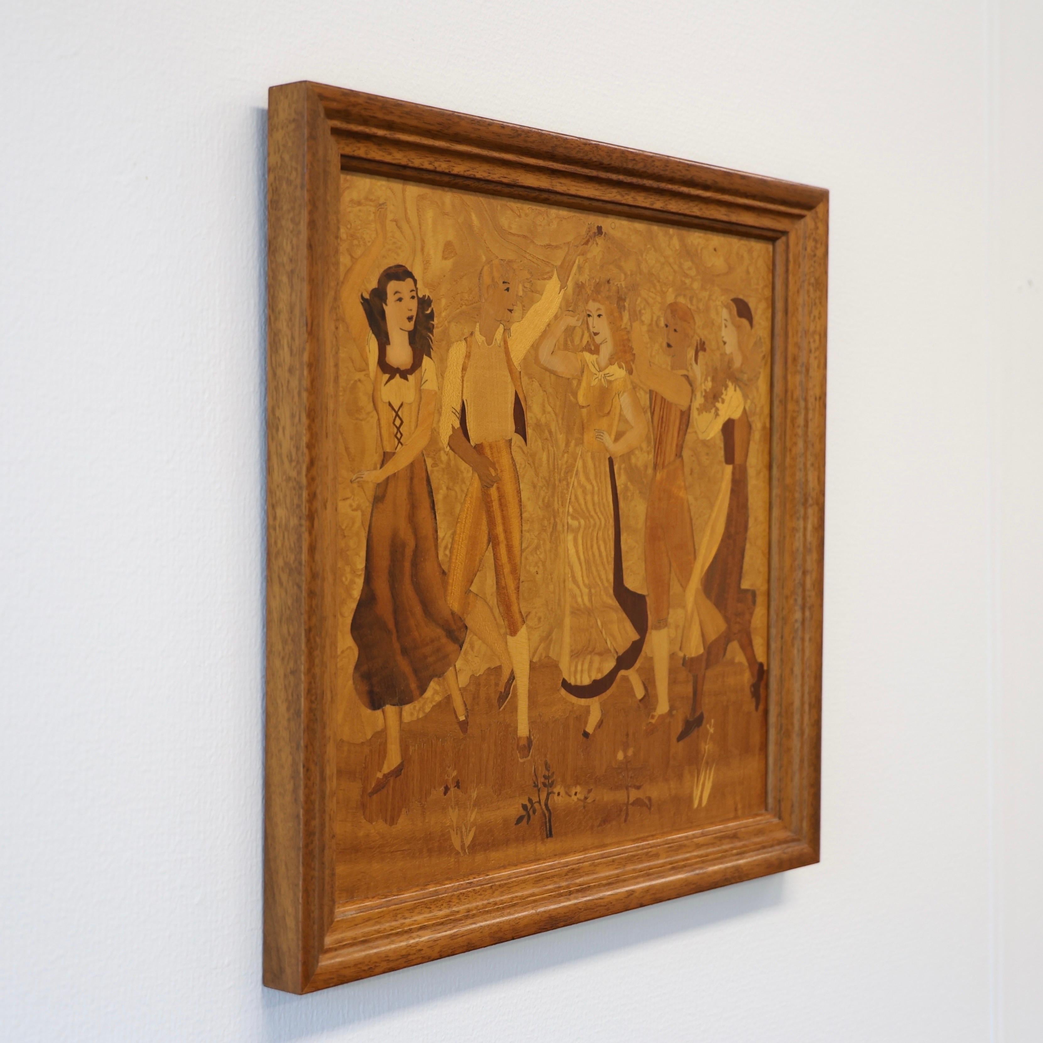Arte mural de intarsia Birger Ekman, 1939, Suecia Sueco en venta
