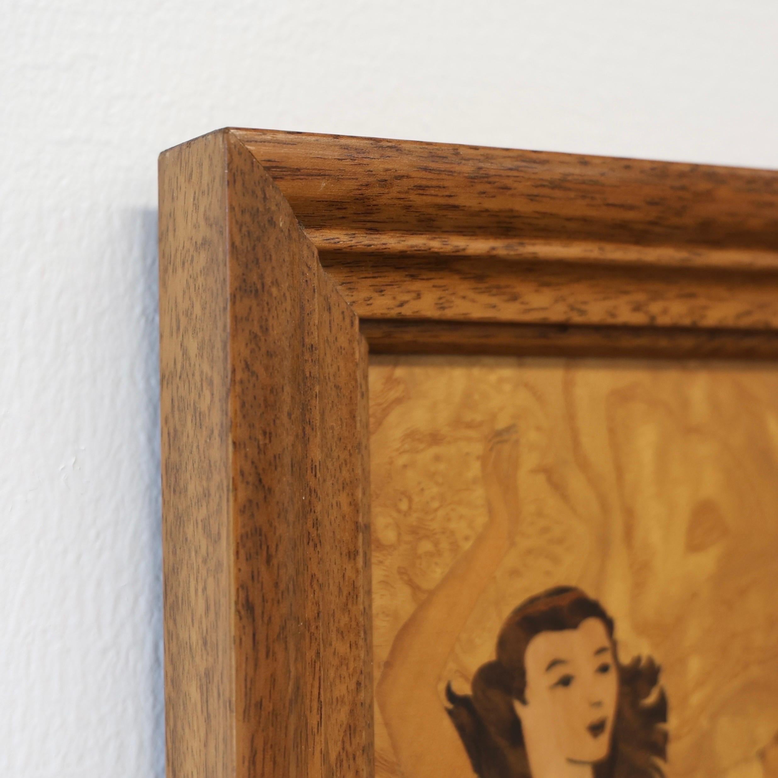 Arte mural de intarsia Birger Ekman, 1939, Suecia en Bueno estado para la venta en Værløse, DK