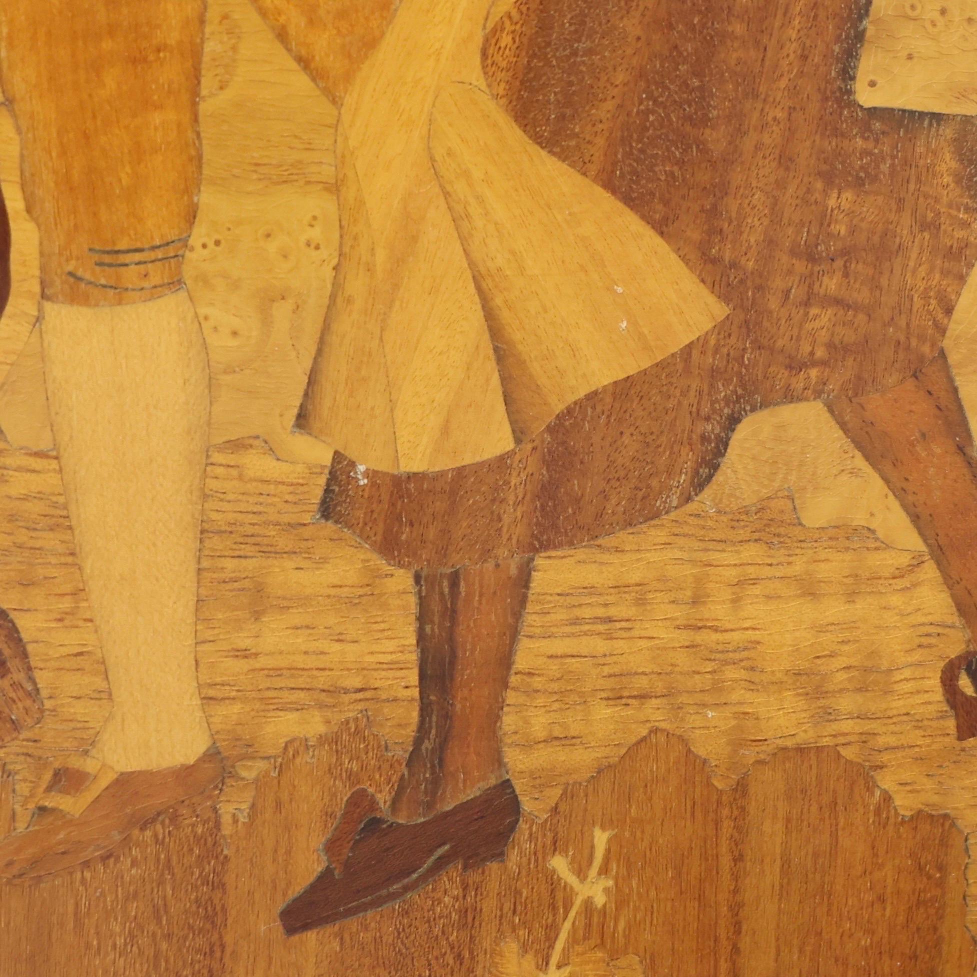 Arte mural de intarsia Birger Ekman, 1939, Suecia Madera en venta