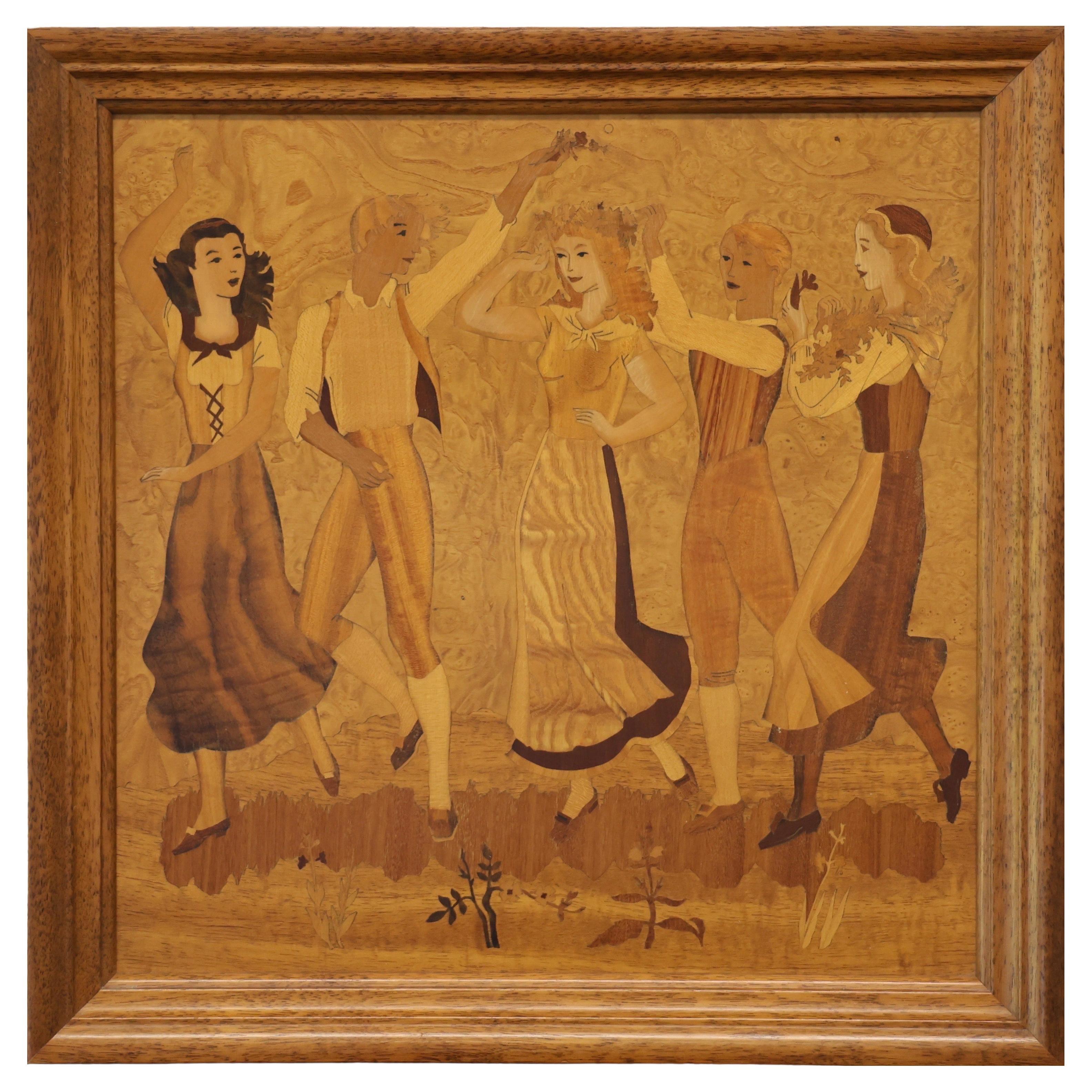 Arte mural de intarsia Birger Ekman, 1939, Suecia en venta
