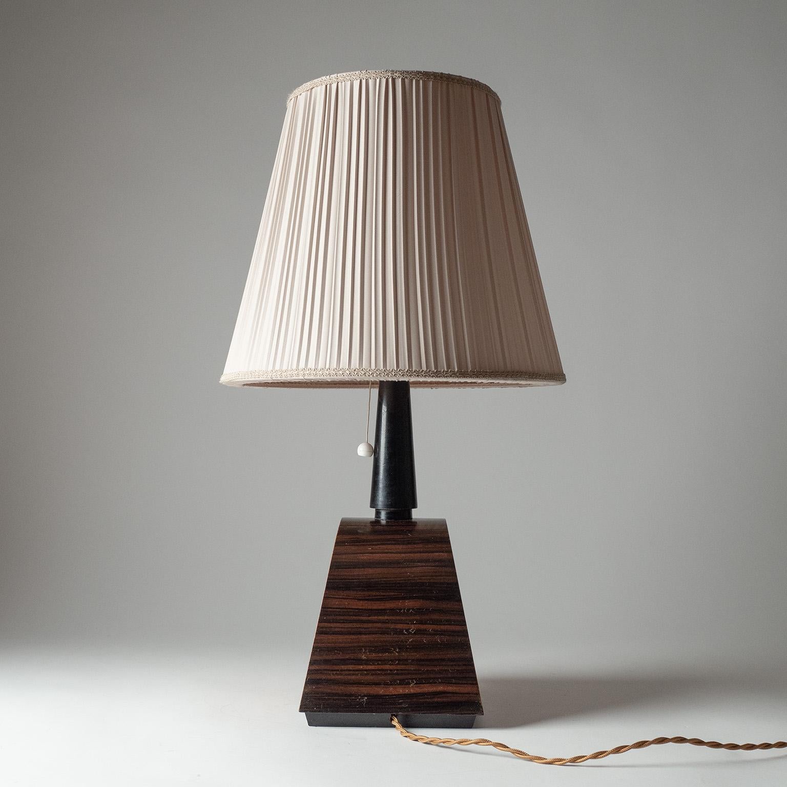 Birger Ekman Marquetry Table Lamp, 1939 In Good Condition In Vienna, AT