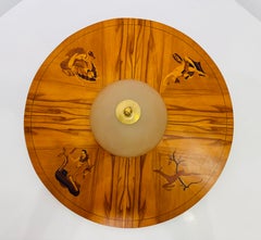 Birger Ekman Mjolby Lámpara sueca de techo Art Decó a ras de suelo de los años 20