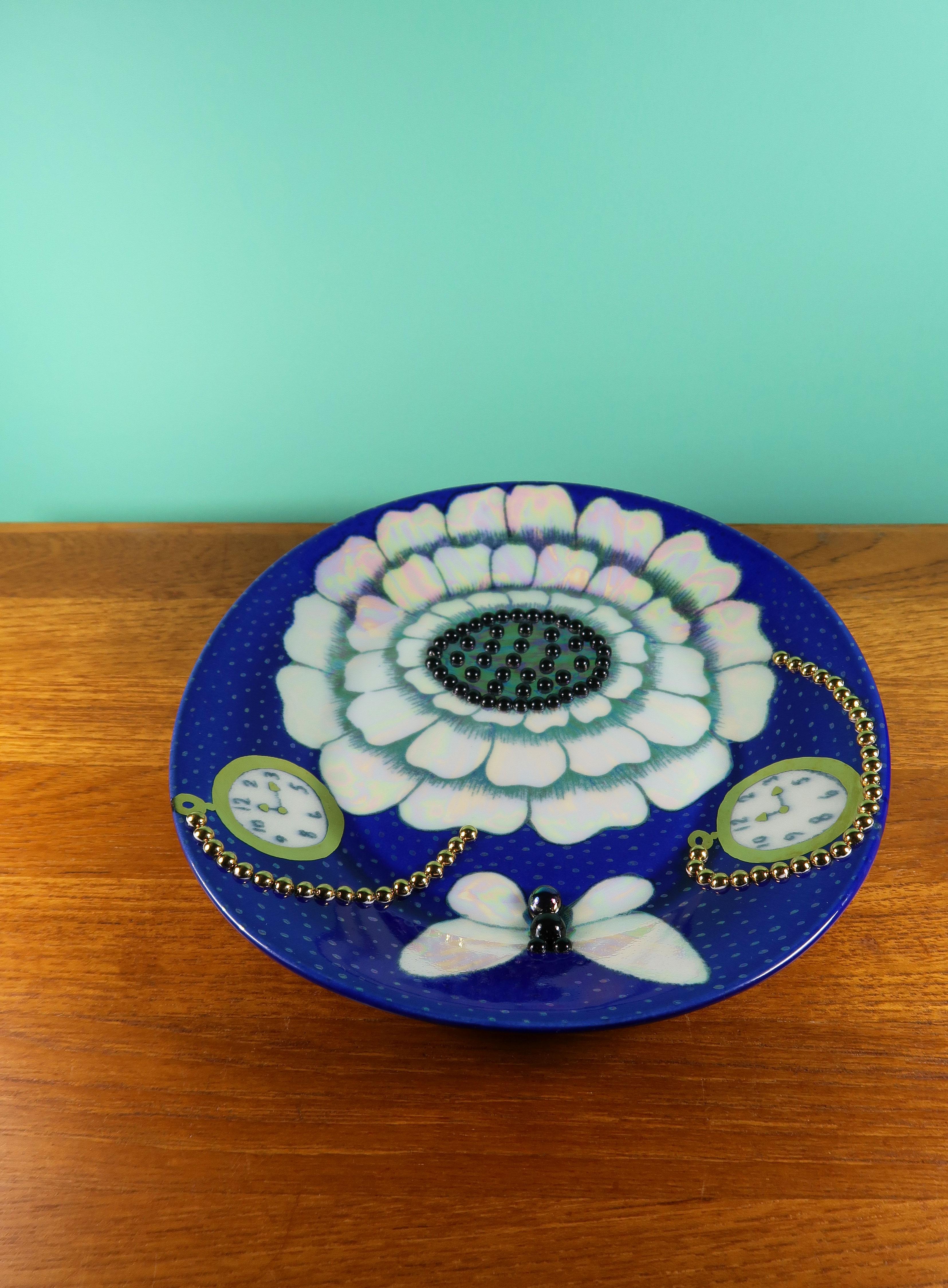 20th Century Birger Kaipiainen, Arabia Finland Hanging Art Platter with Decoration, 1950s