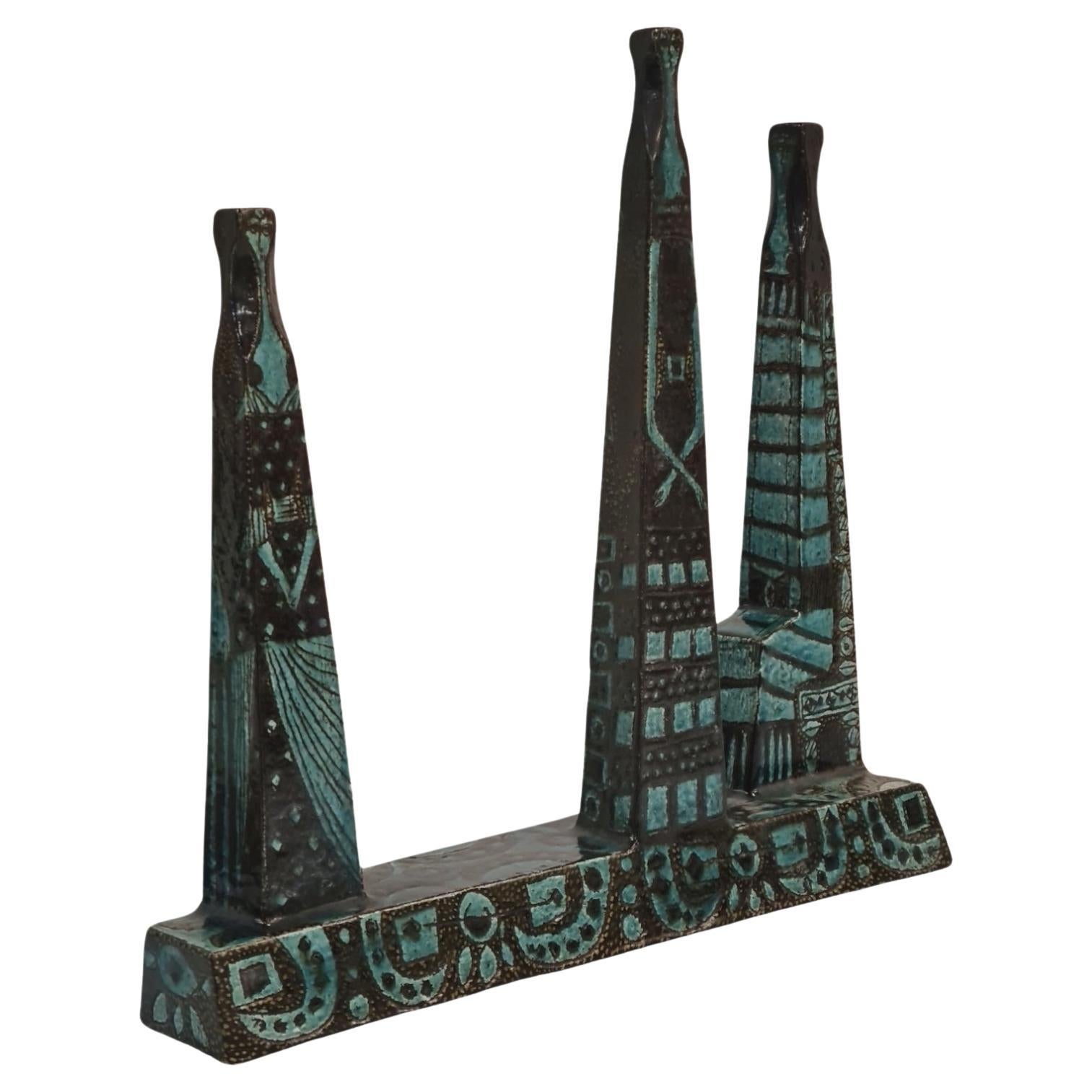 Birger Kaipiainen, Ceramic Sculpture "Three Graces", 1950s For Sale