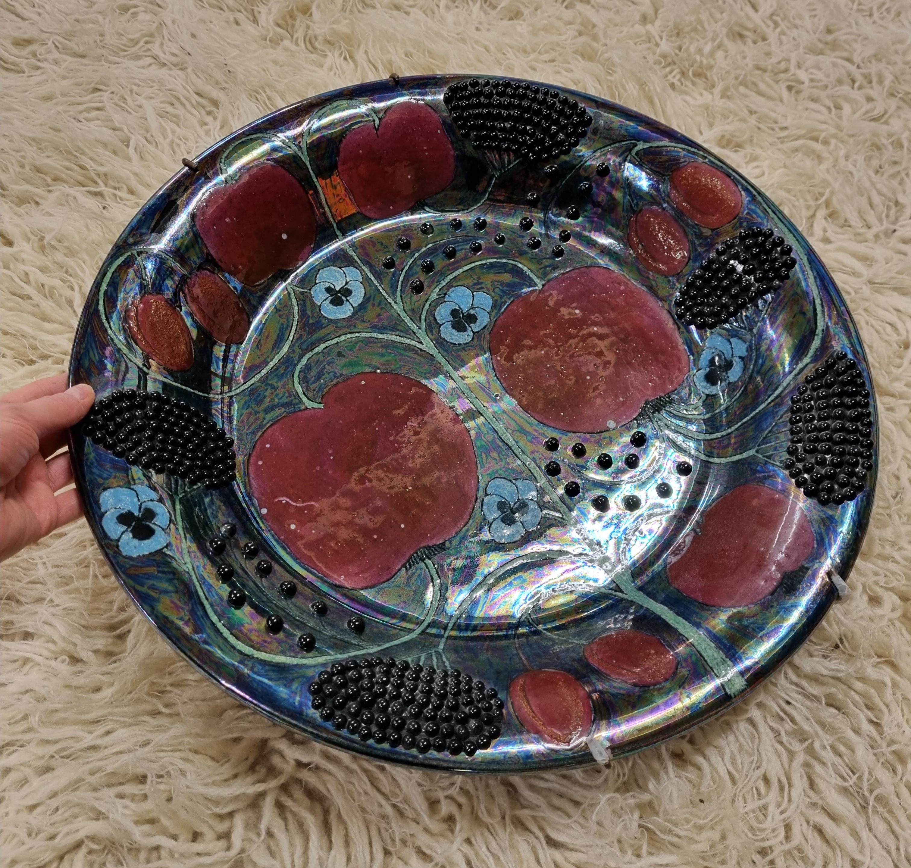 Scandinavian Modern Birger Kaipiainen, Decorative Ceramic Plate, Arabia For Sale