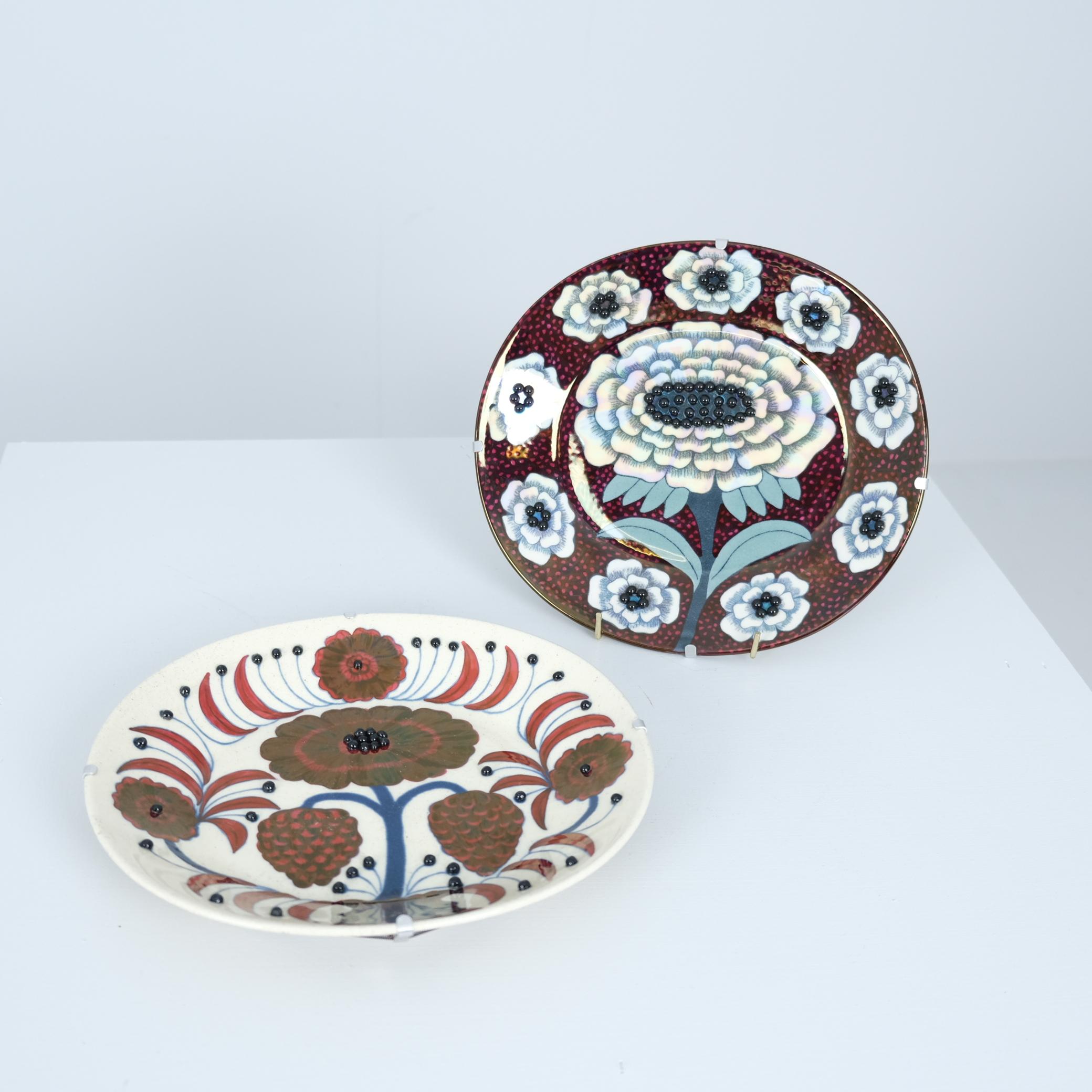 Céramique Birger Kaipiainen Vaisselle décorative numérotée Fiori & Rose, Arabie 1980 en vente