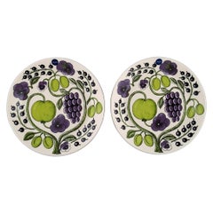 Birger Kaipiainen for Arabia, Two Paratiisi Plates in Porcelain, Late 20th C.