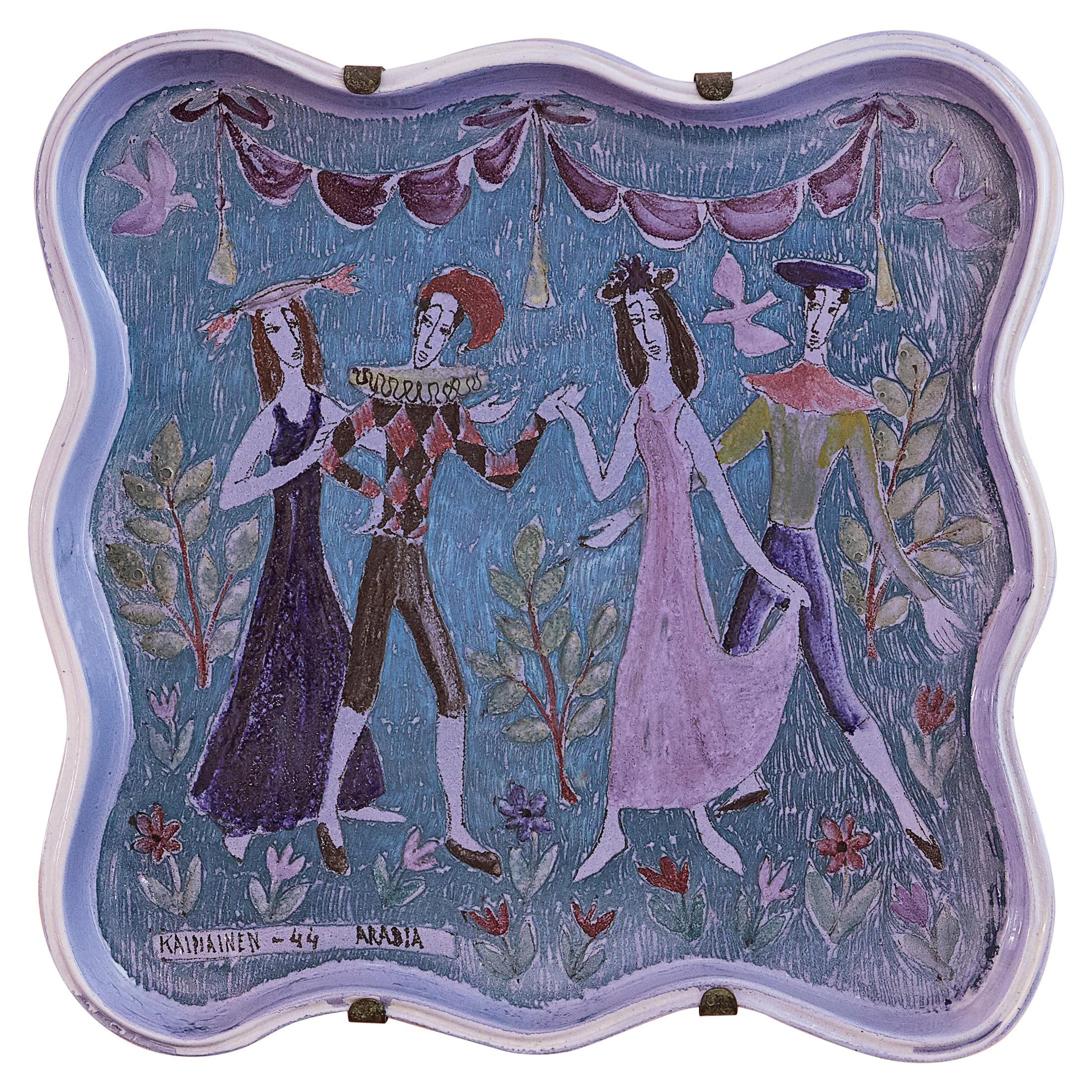 Birger Kaipiainen Hanging Platter with Decoration, Finland, 1944