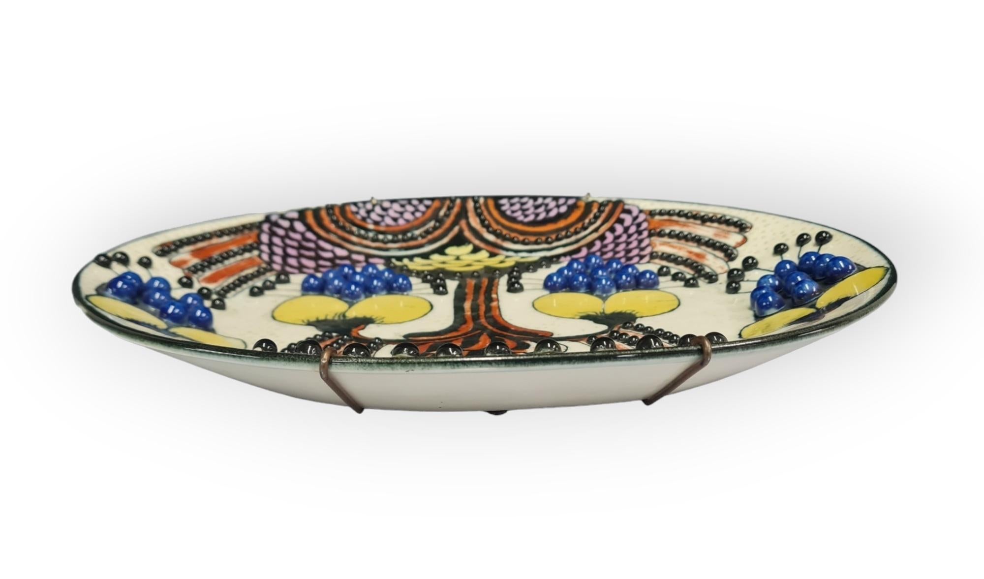 Ceramic Birger Kaipiainen Unique Decorative Dish, Arabia For Sale