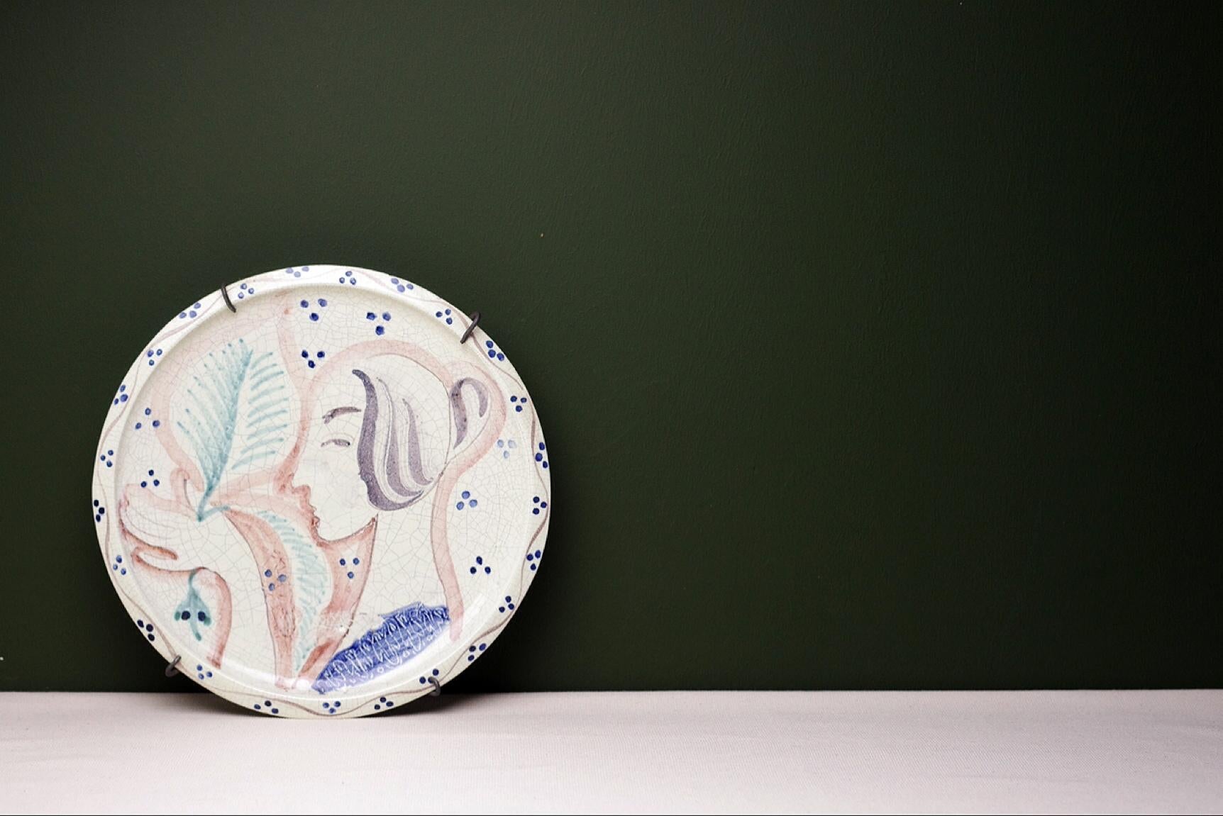 Finnish Birger Kaipiainen, Unique Piece, Wall Plate, Arabia For Sale