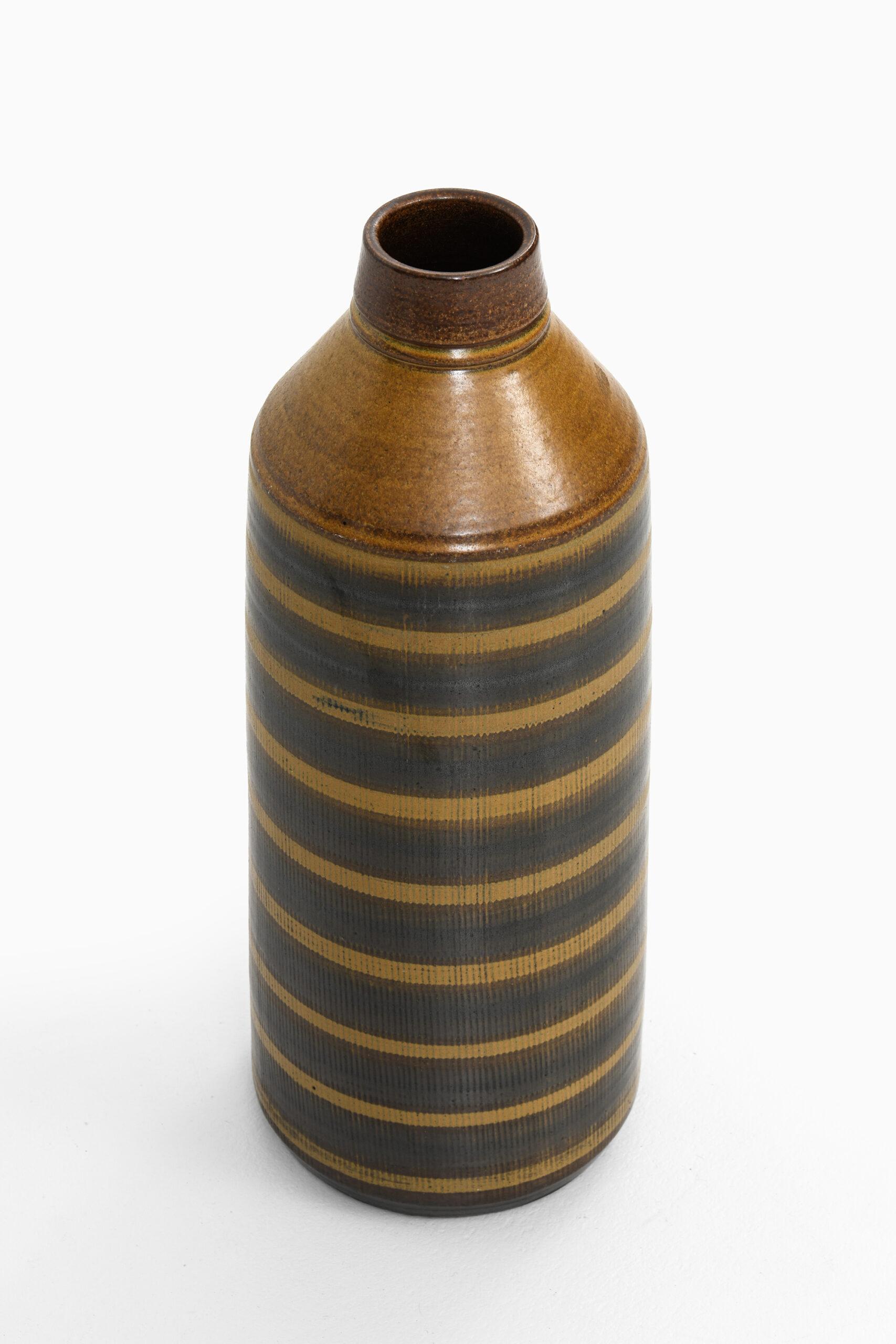 Rare floor vase designed by Birger Larsson. Produced by Wallåkra in Sweden.