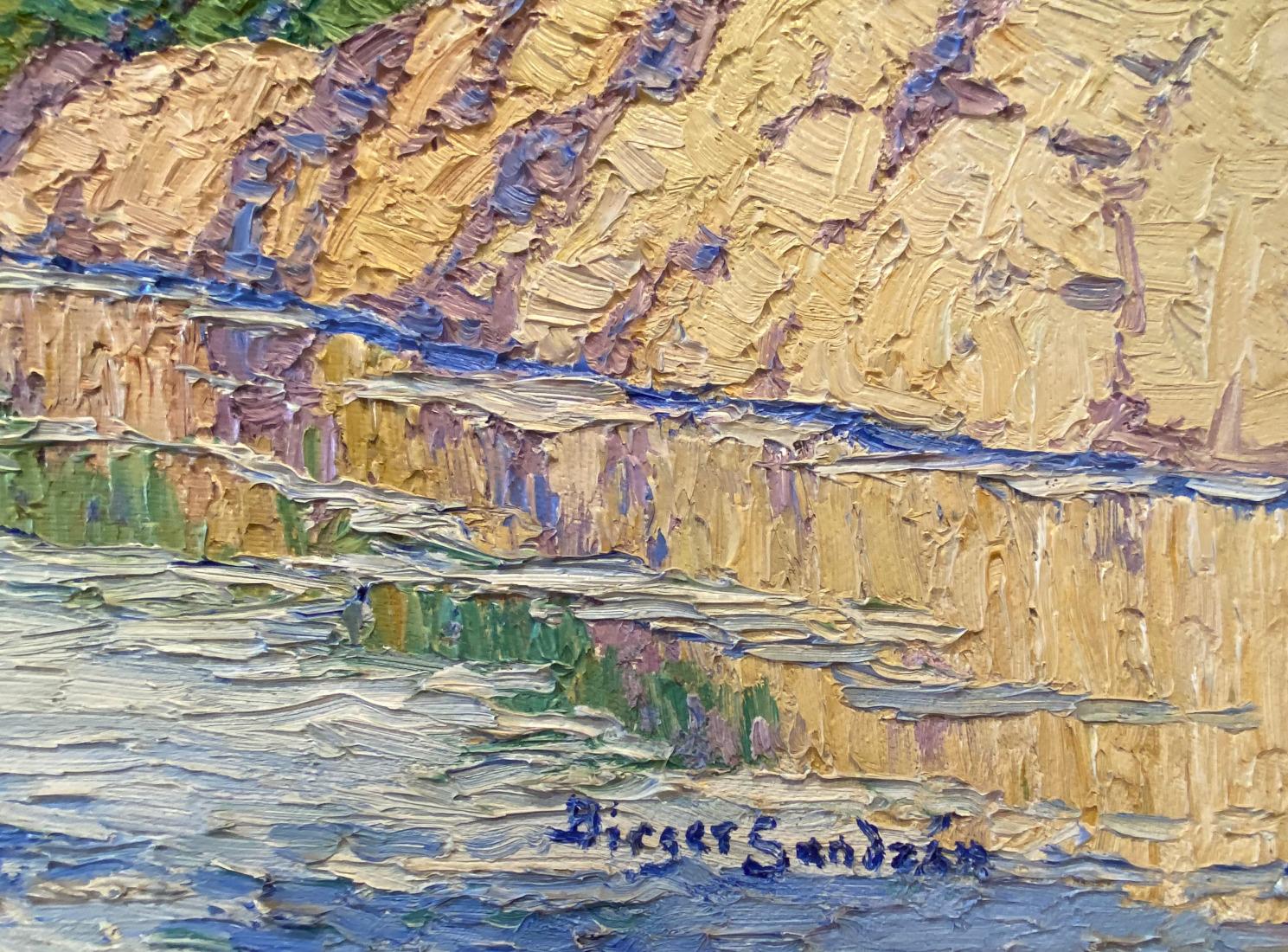 „FLINT HILLS“ 49 x 57 FRAME ORIGINALLY FROM HIS DAUGHTER'S COLLECTION (Impressionismus), Painting, von Birger Sandzen